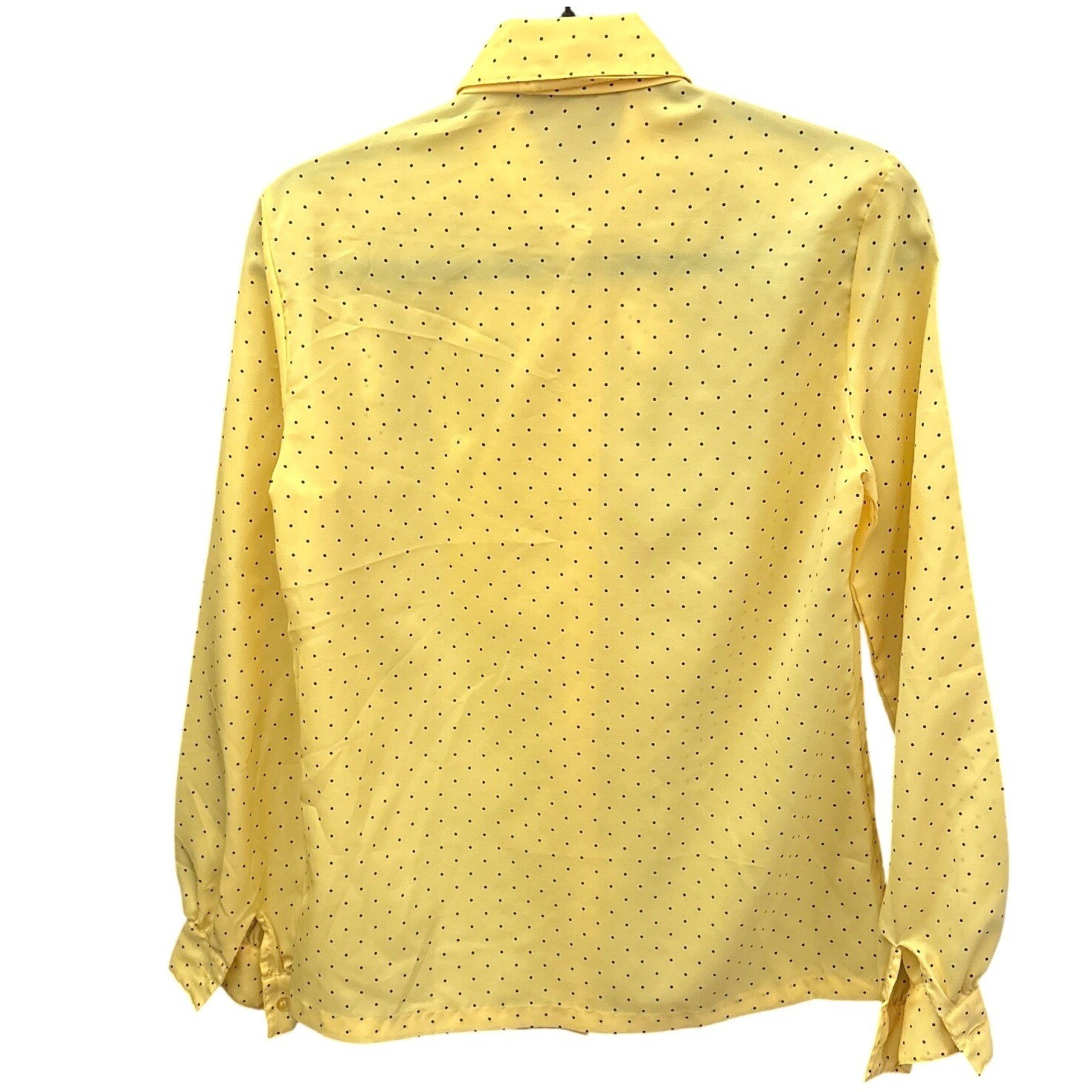 Vintage Silkhana Lady Manhattan Polka Dot Blouse Bow Secretary Core Retro 70s 80