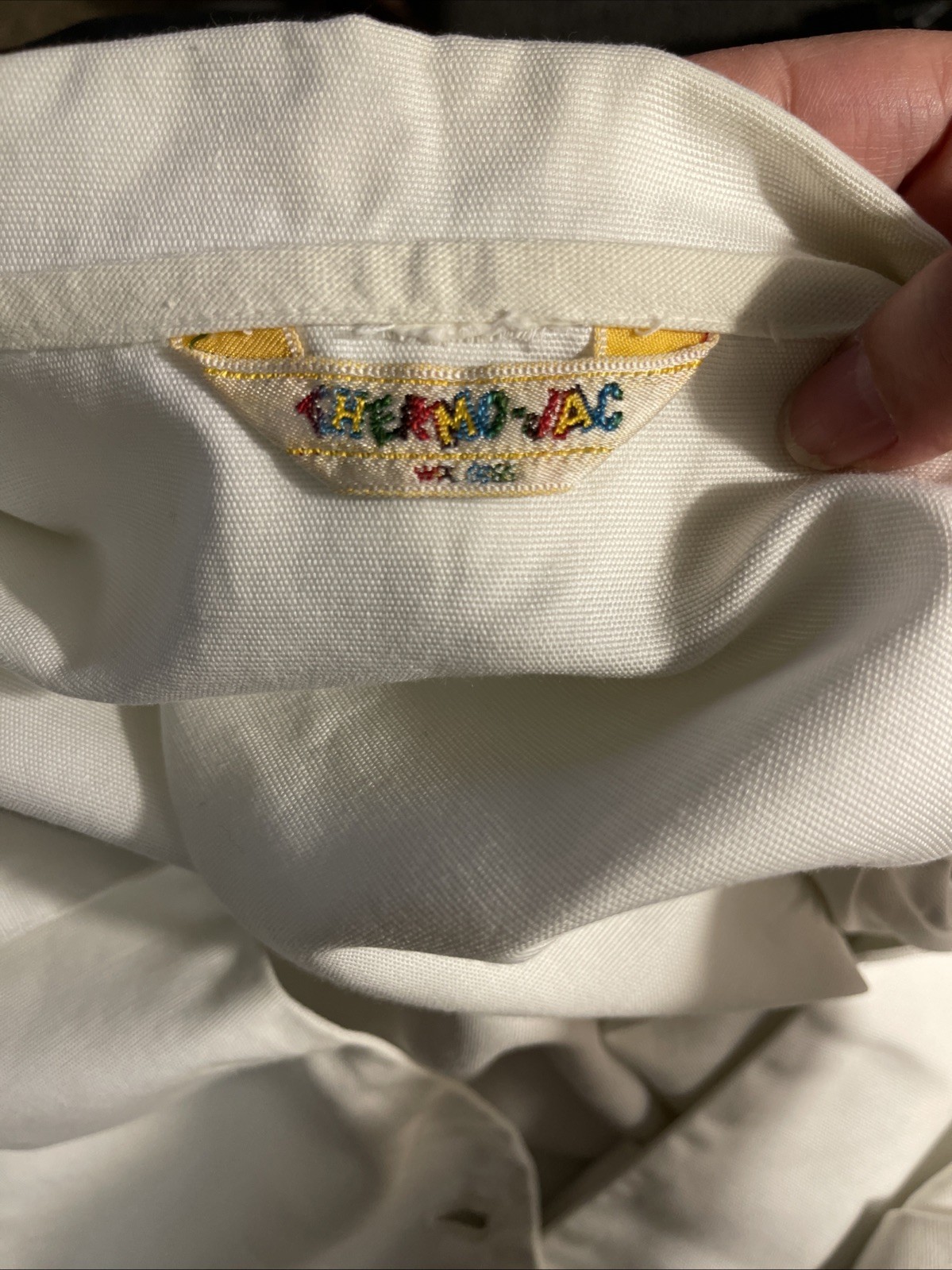 Vintage Thermo Jac Nautical Sailor Dress White Gold Button Pleated