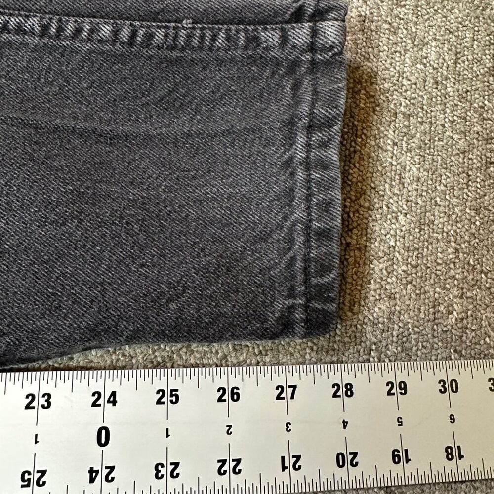 Vintage Bugle Boy Grey Denim 100% Cotton Tapered Leg High Rise Jeans 28 X 30