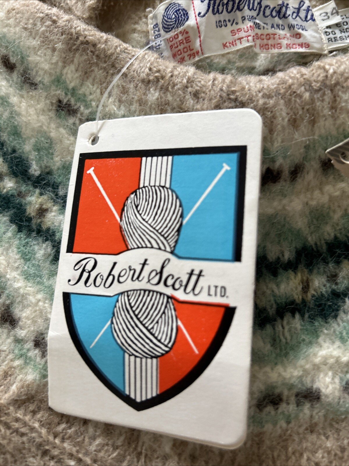 Vintage New/tags 1970’s/80’s Robert Scott Ltd Wool Sweater Lord & Taylor Sz 34