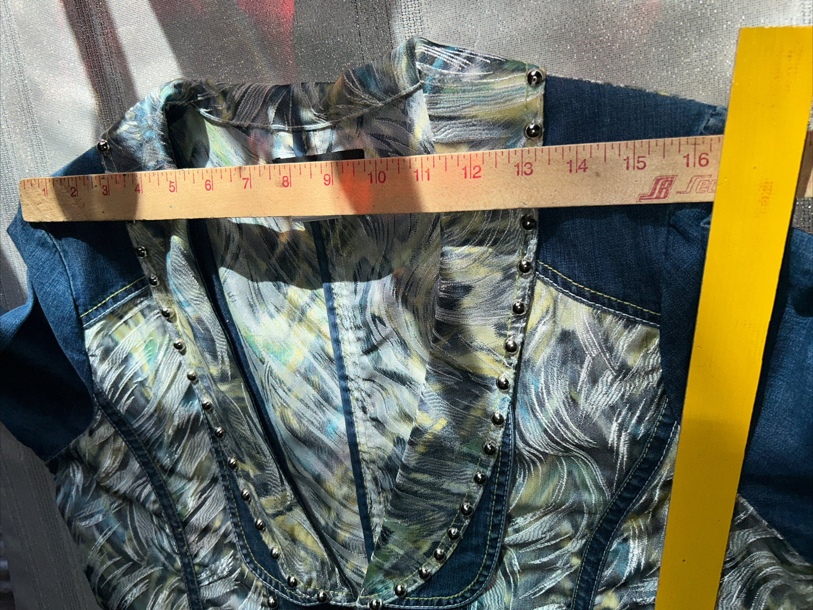 Rare SAMPLE Nancy Bolen For City Girl Women’s Vintage Denim Jacket Size M : 42”