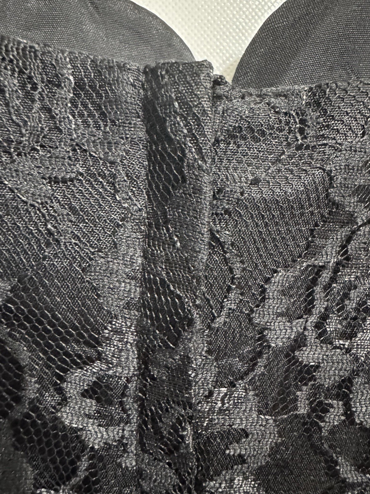 LA Glo Size 11/12 Vintage 90s Sexy Black Lace Cocktail Party Dress Whimsygoth
