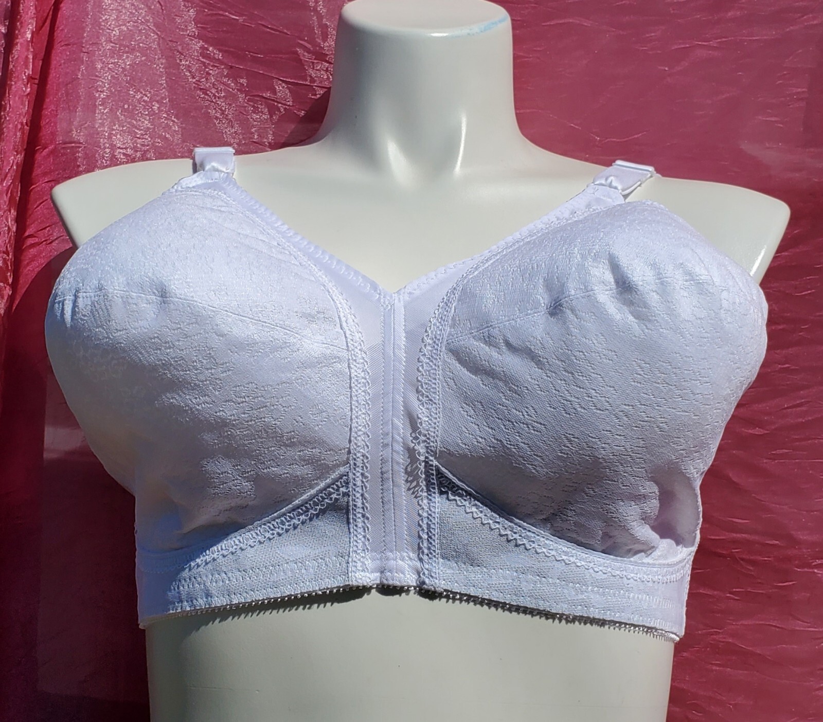 Playtex White Bra Size 42B White Floral Lace Sexy Sissy Pin-up Crossdress Y2K