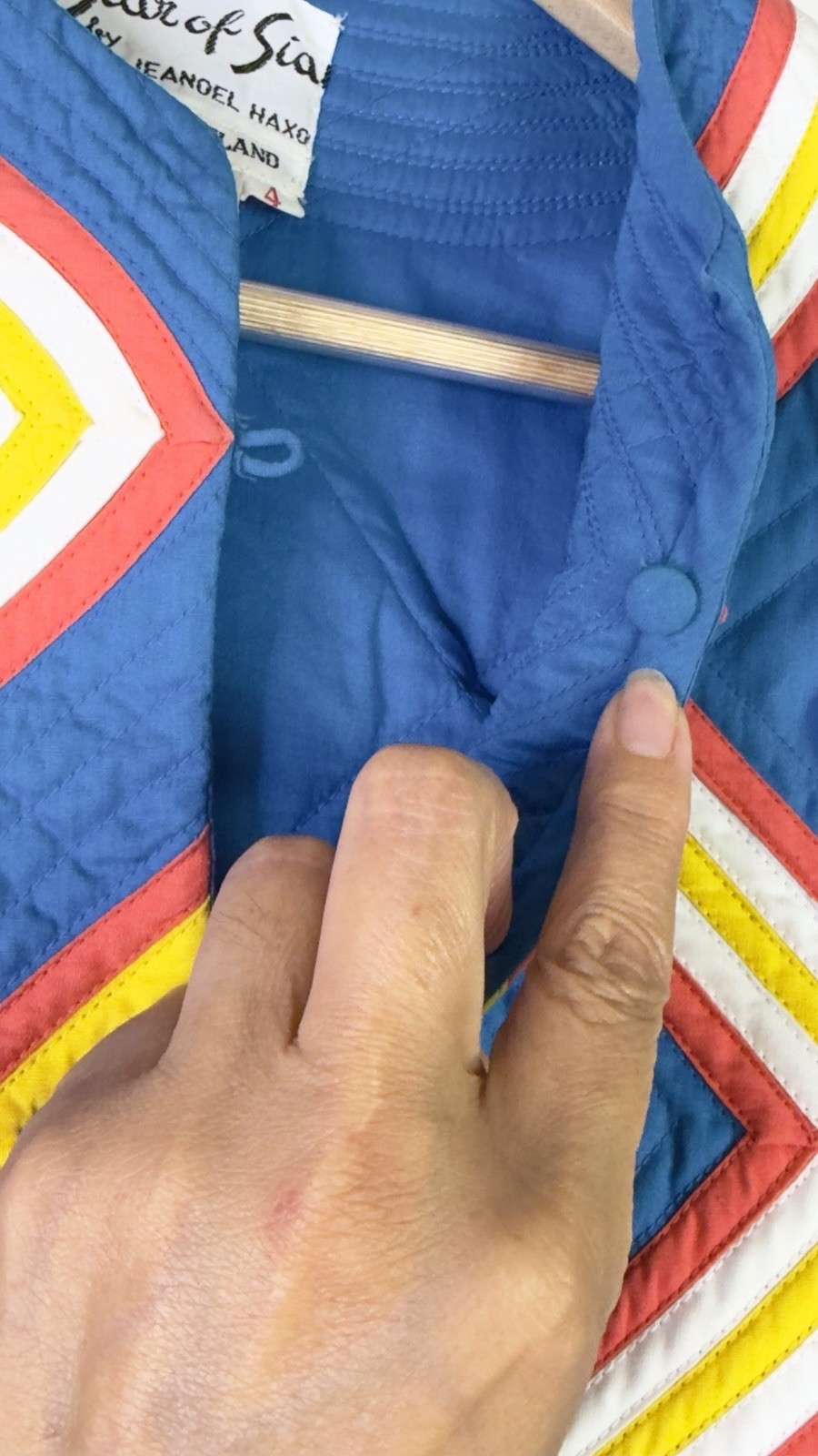 Vintage Rare Star Of Siam Jacket Quilted Cotton Mod Space Age Retro Ski Sz 4