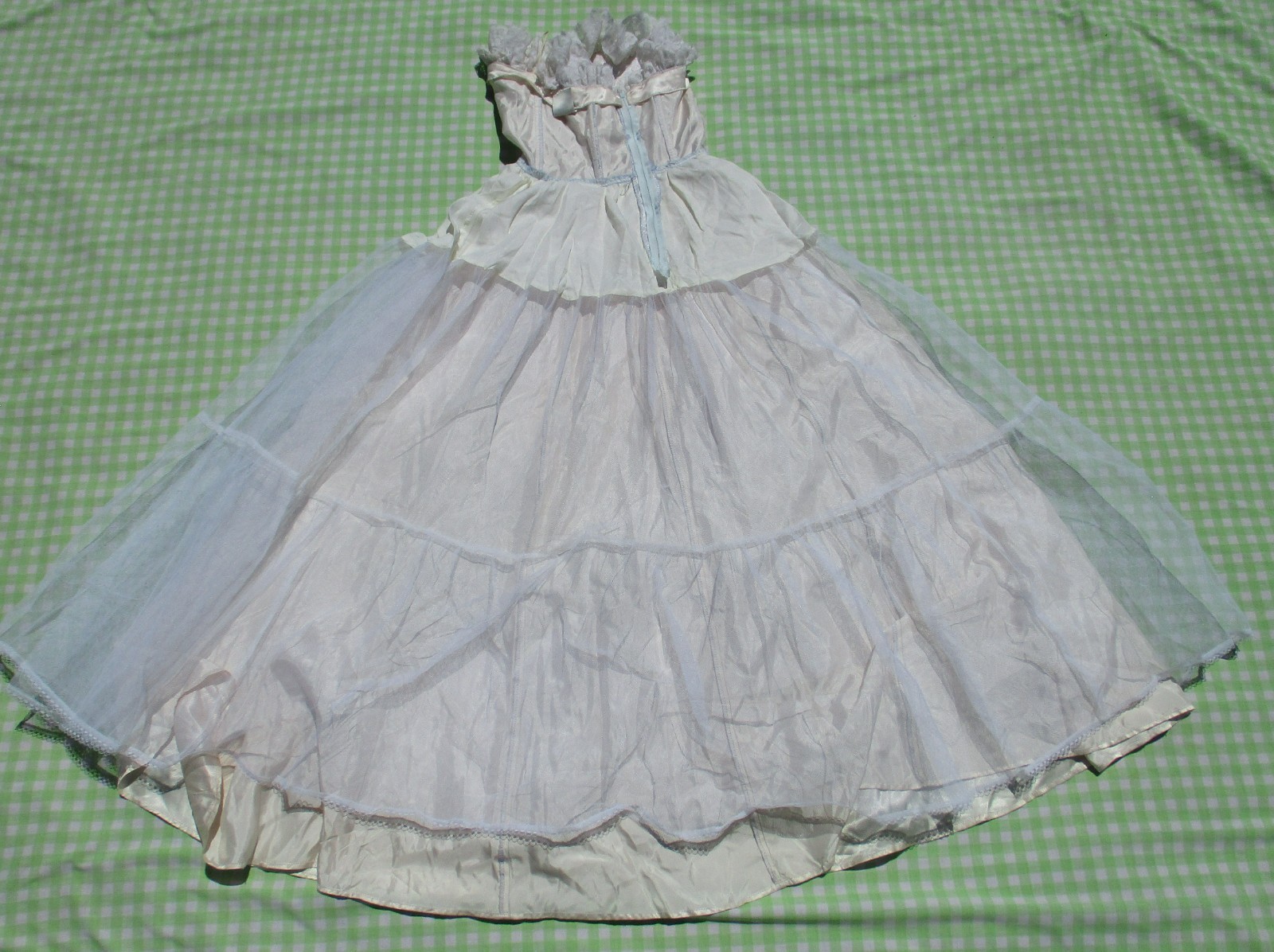 Vintage 70s 80s Gunne Sax Jessica Rococo Southern Bell Strapless Ball Gown Dress