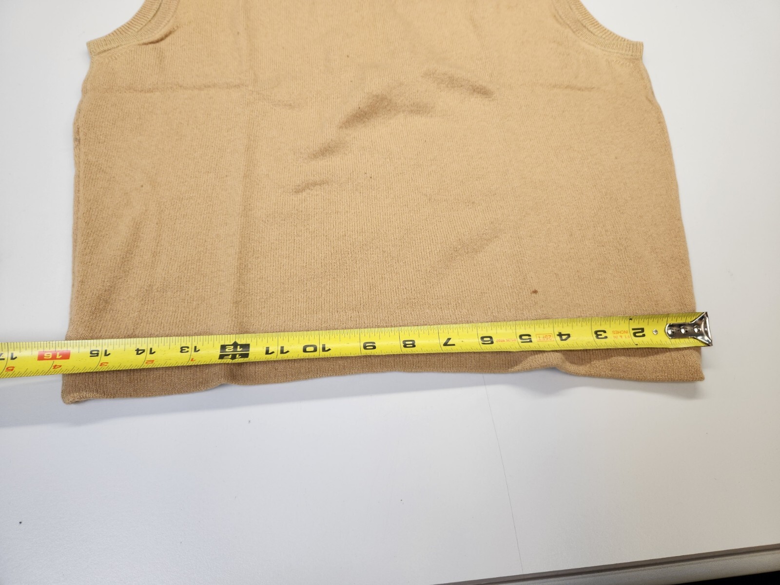 Dalton 50s 100% Virgin Cashmere Beige Sweater Vest WPL 11765
