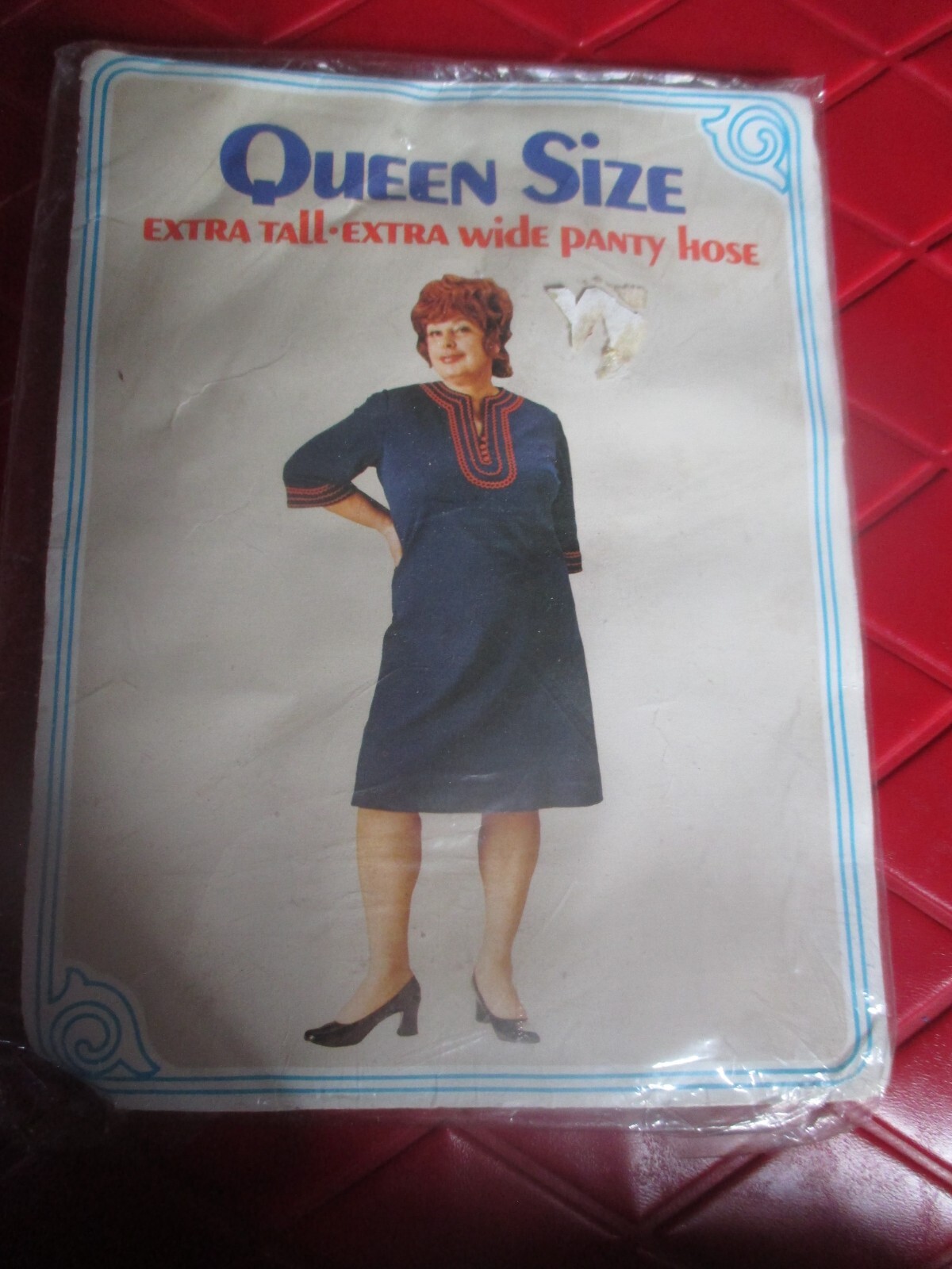 QUEEN SIZE Vintage SUNTAN Extra Tall Extra Wide PANTYHOSE-145 to 220 lb – 1970’s