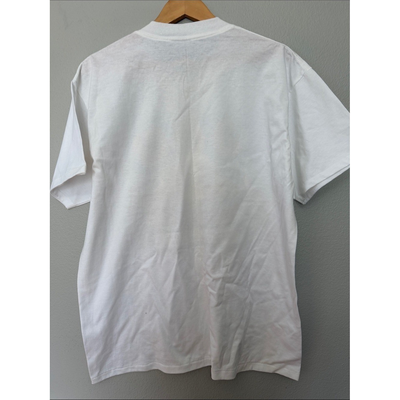 VTG Oneita Single Stitch White Sunflower Graphic T‑Shirt Granny Core XL