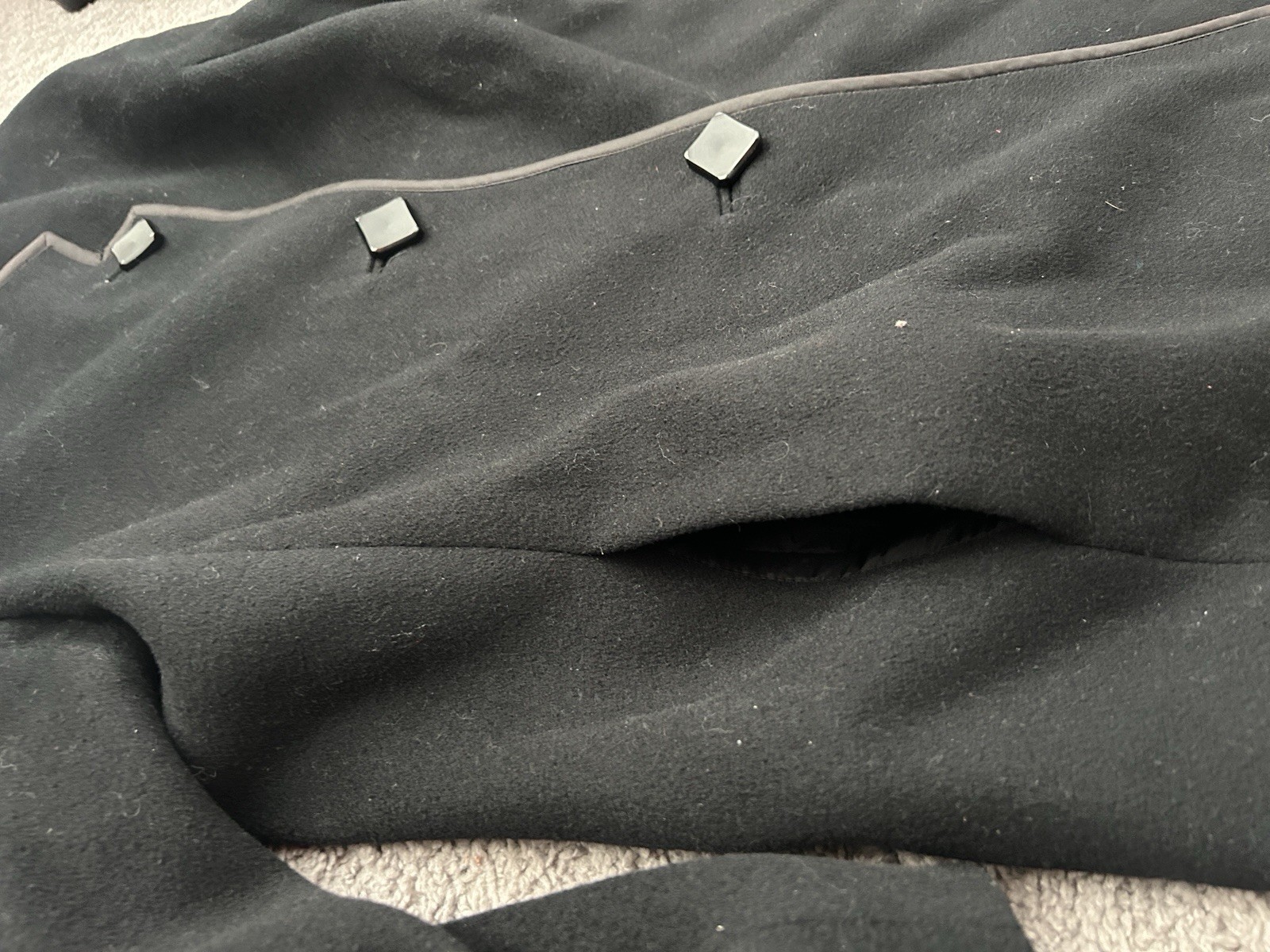 Vintage Sandra Rhodes Women’s Wool Asymmetrical Winter Coat Black Neiman Marcus
