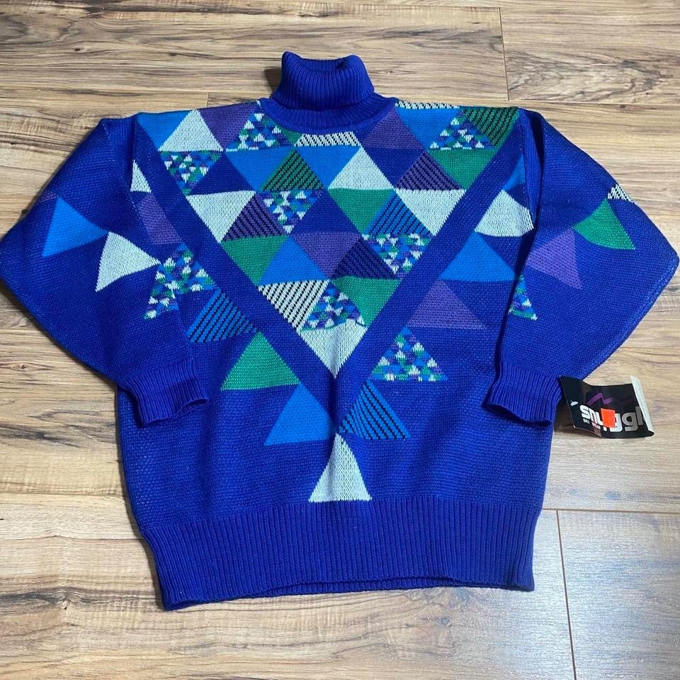Vintage 80s New with Tag Snuggler Ski Wear Turtleneck Sweater