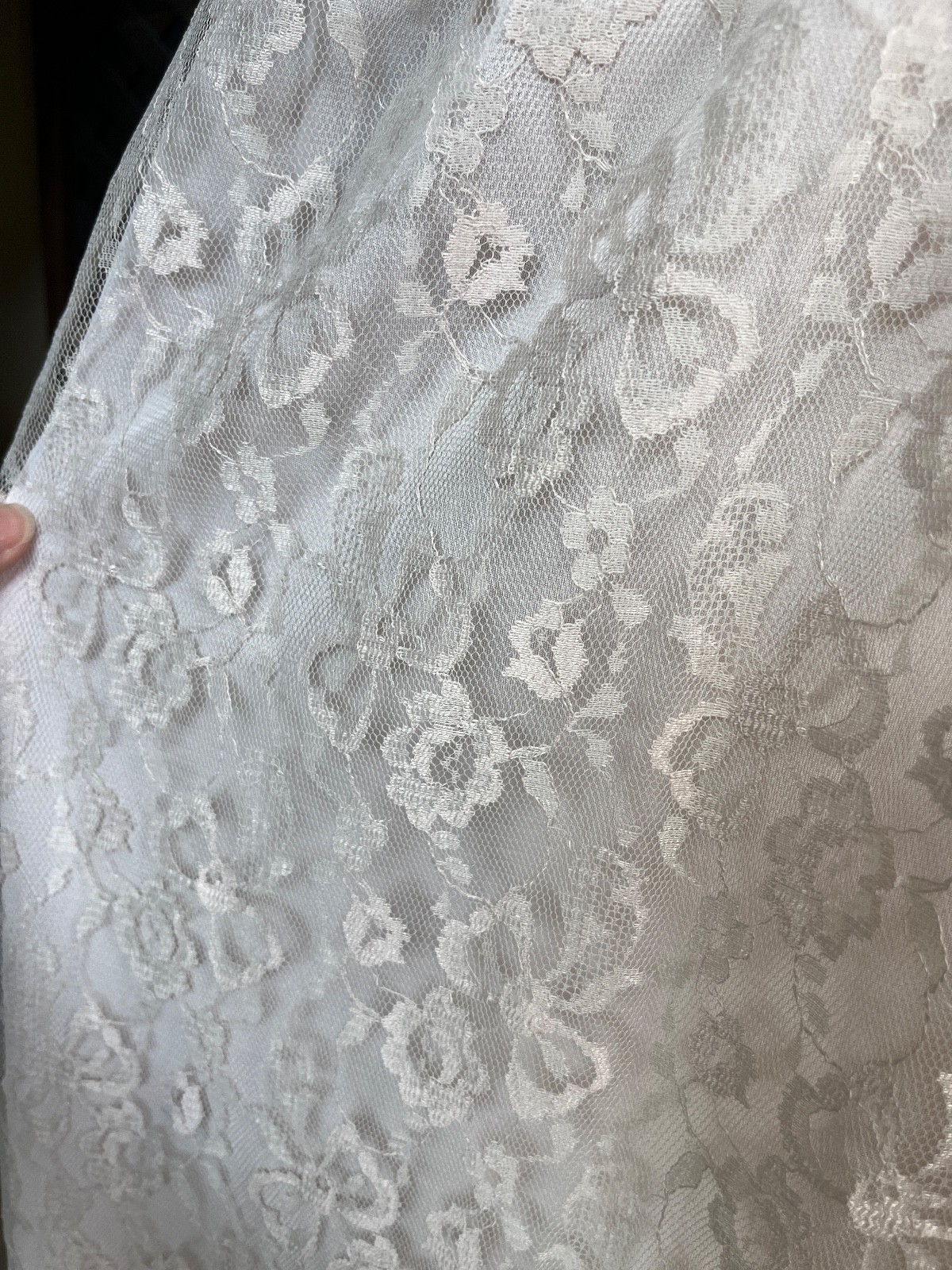 VTG Odette Barsa Floral Lace Robe & Pink Chiffon Nightgown Peignoir Coquette M/L