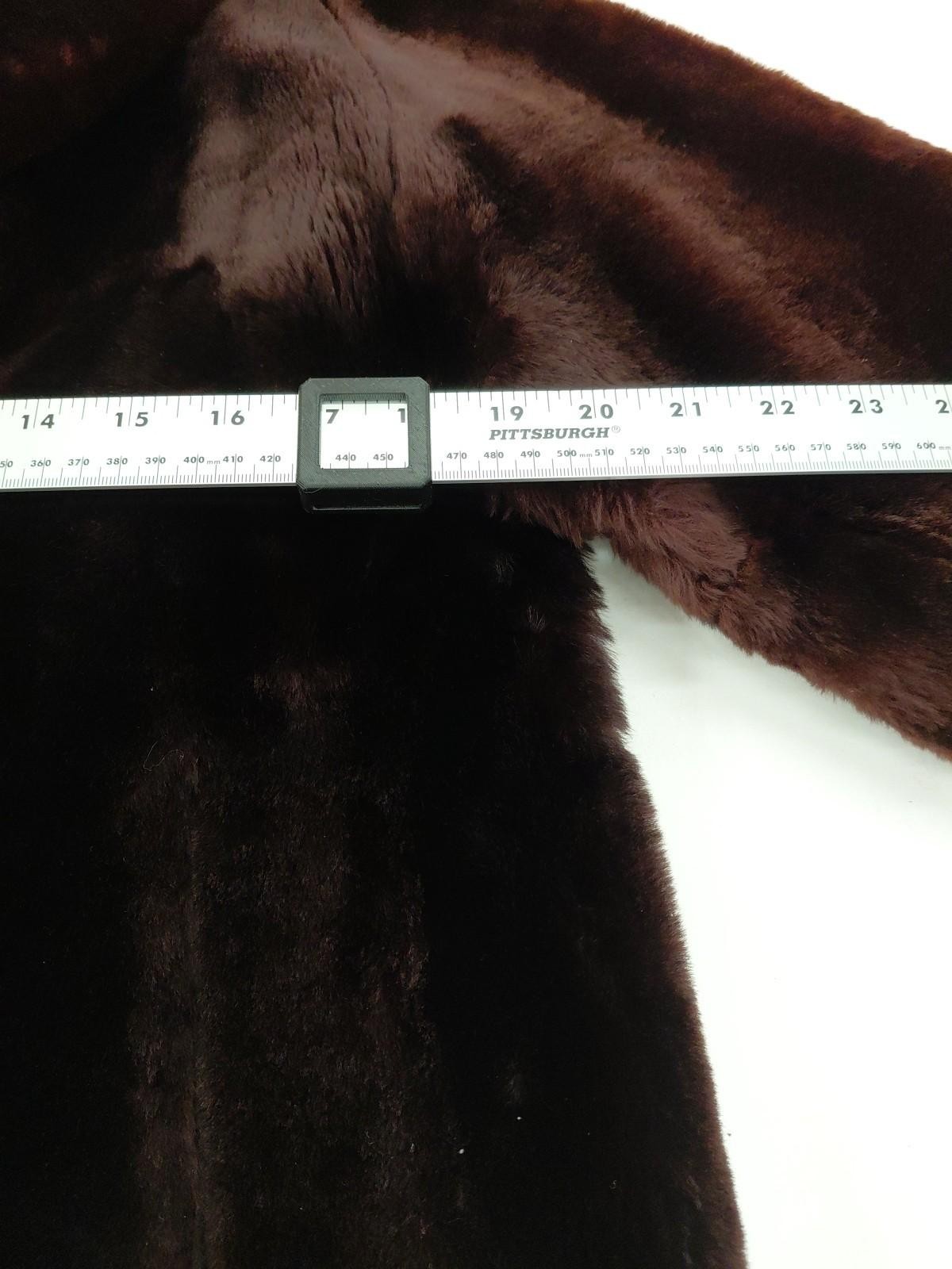 Womens Vintage Real Brown Fur Coat 1960s Small/Regular Unique Luxury Stripes