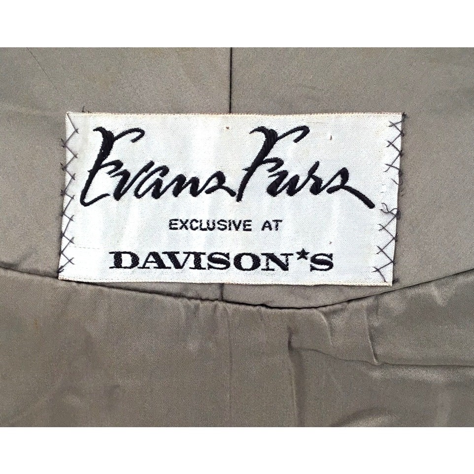 Vintage Evans Furs Davison’s Genuine Fur Capelet Stole Brown Damaged 17″ Collar