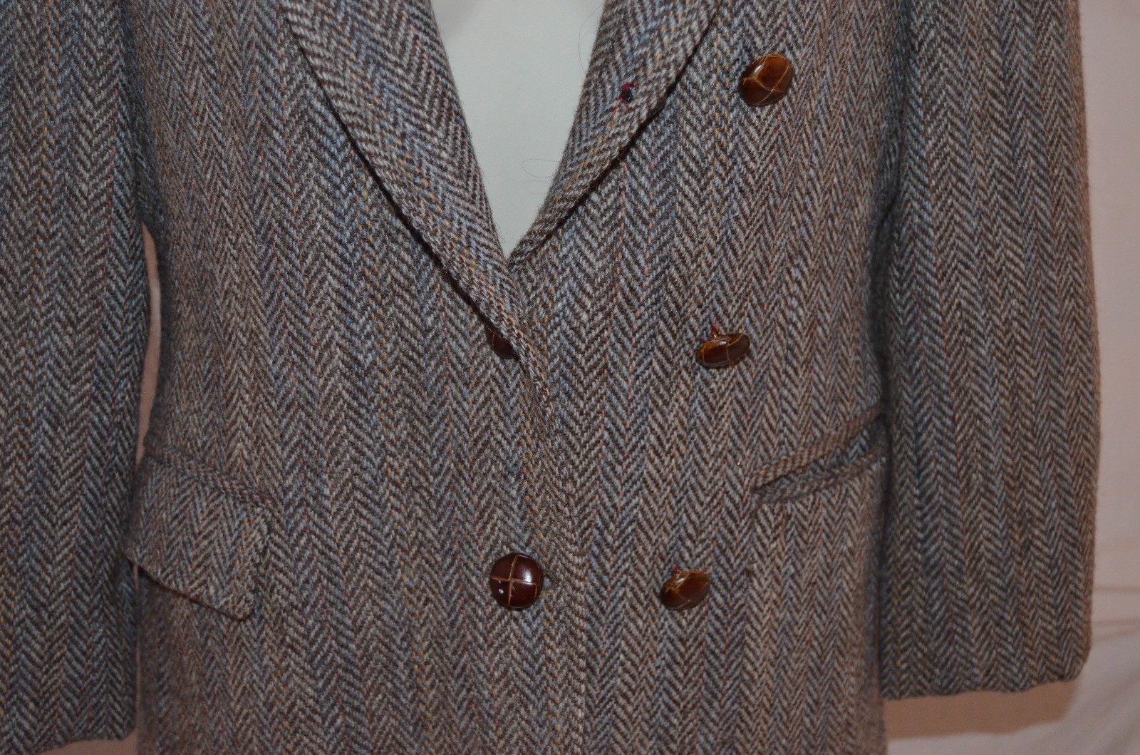 VTG 70s Lady Hardwick Harris Tweed Coat Scottish Wool Women’s 8 Made in USA