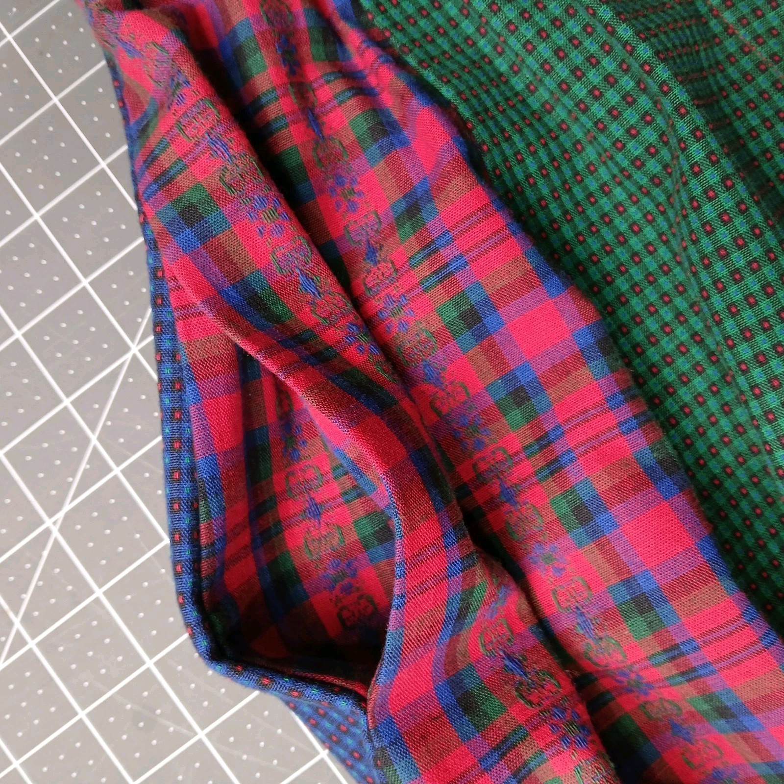 Vtg Susan Bristol Patchwork Prairie Cottagecore Plaid Midi Skirt Pockets 4