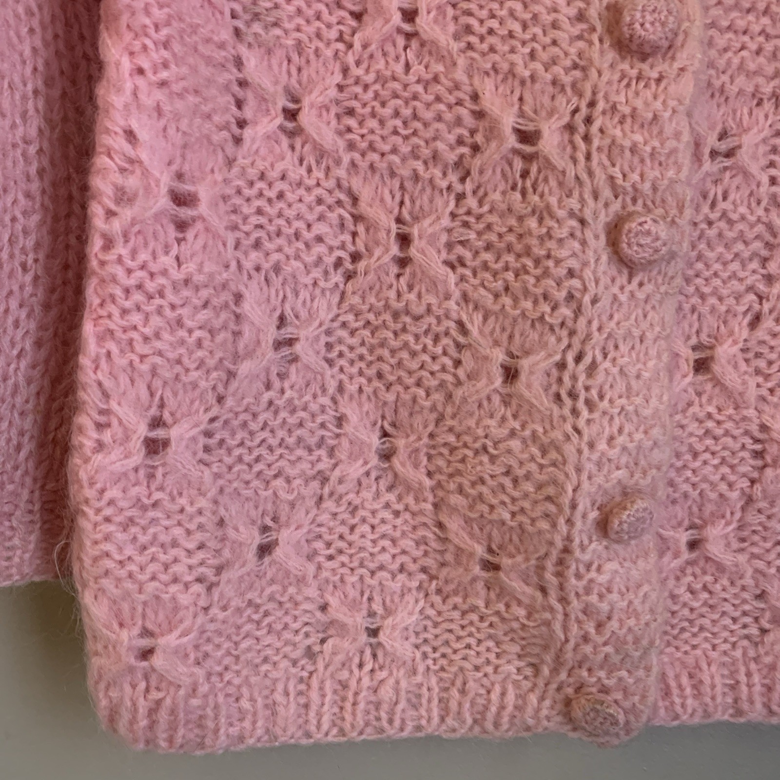 Vtg Carson Pirie Scott Made In Italy cardigan Sweater Wool Mohair Rare 40s Sz 38