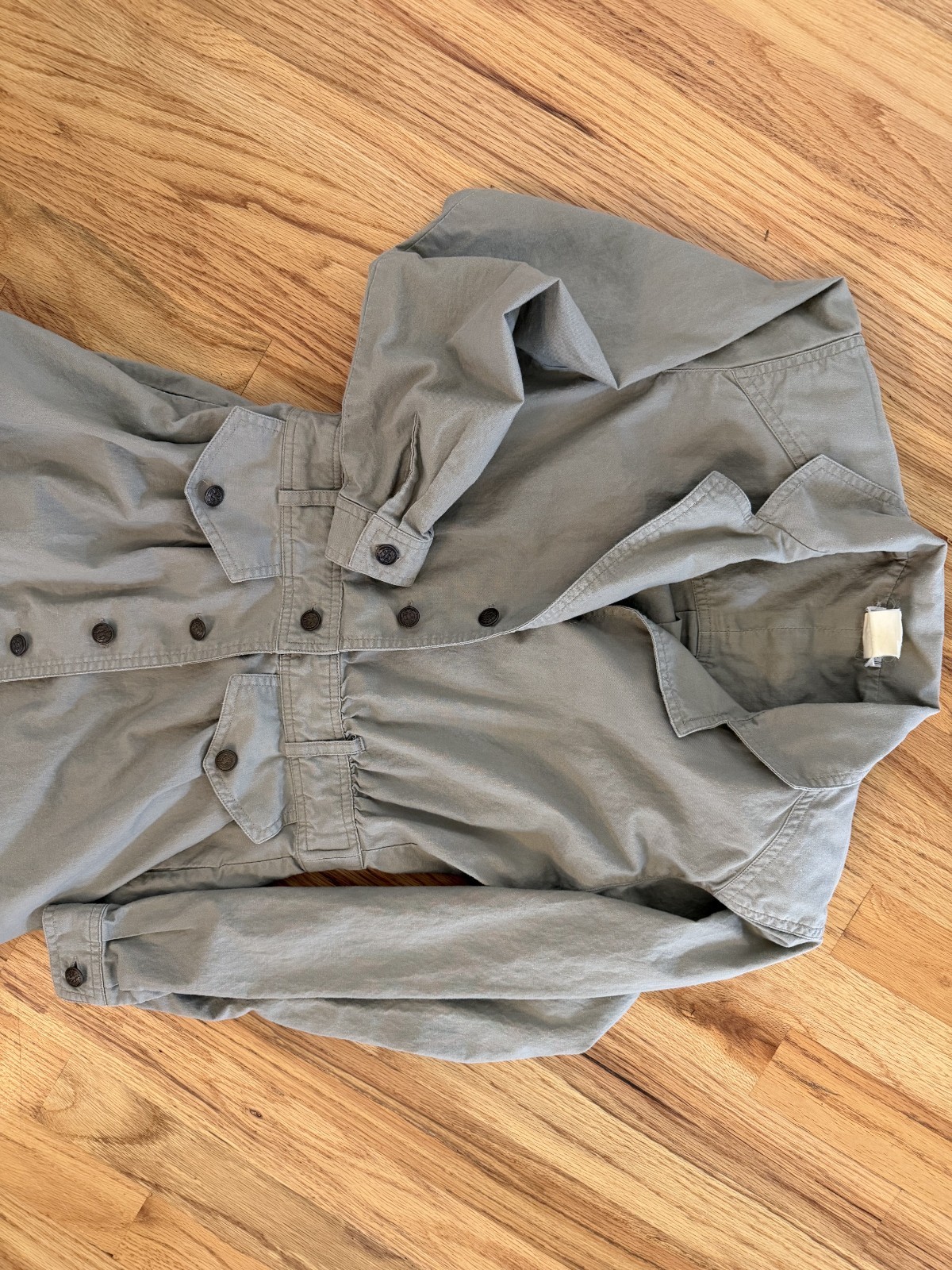 Vintage Impromptu Women’s Khaki Utility Dress – Size S