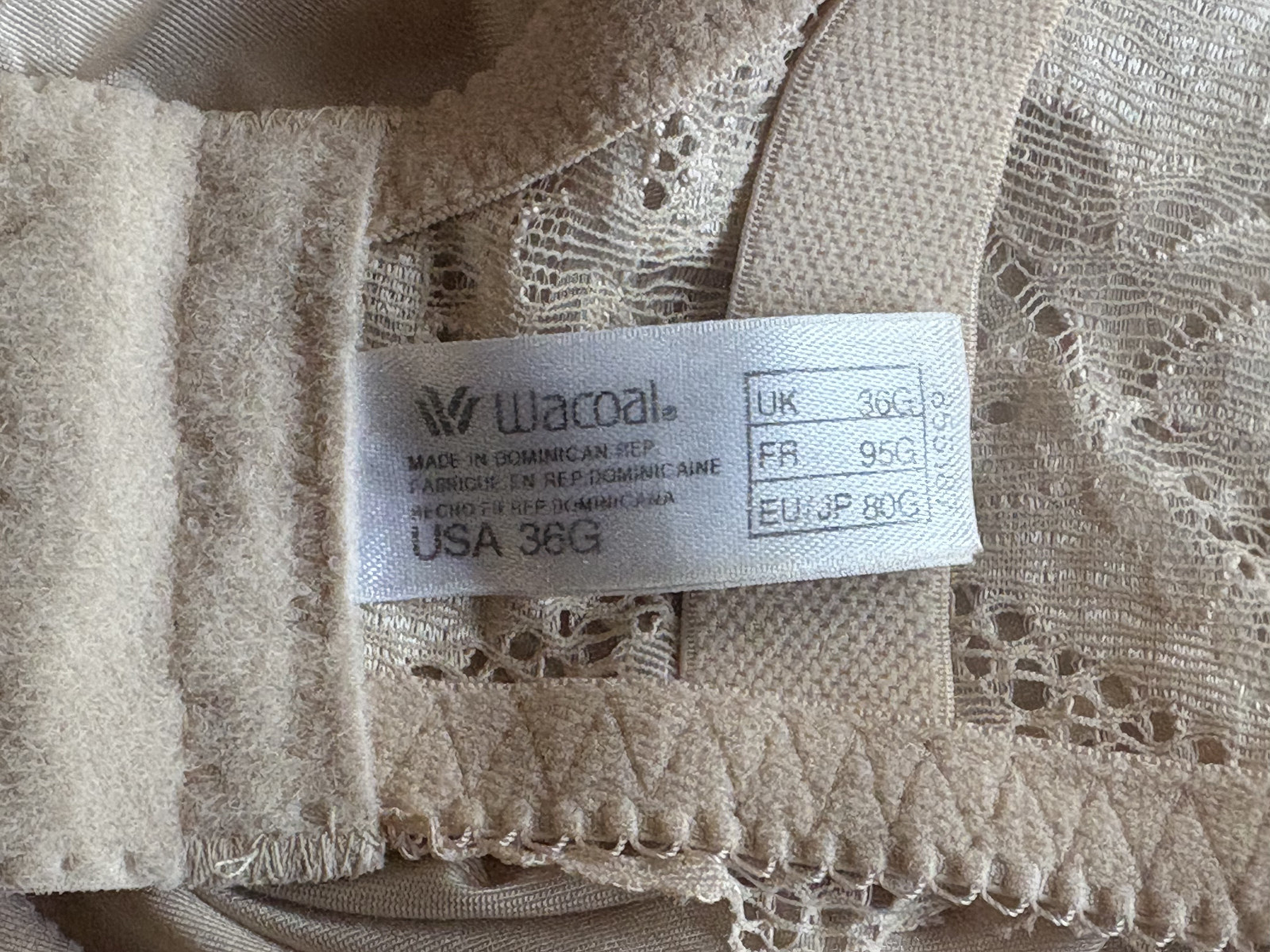 525 WACOAL 36G Ivory Nude INSPIRATION Molded Cup Underwire Bra #855187