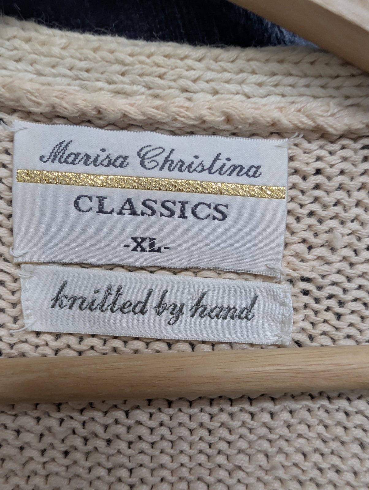 Vintage 90s Marisa Christina XL Sweater Hand Knit Cardigan Easter Bunny