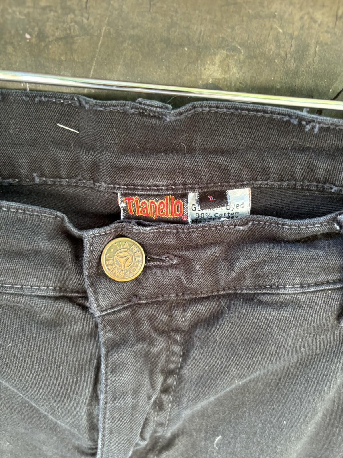 Vintage Tianello Womens Black Jeans High Waist 1980s 32×30 size 10