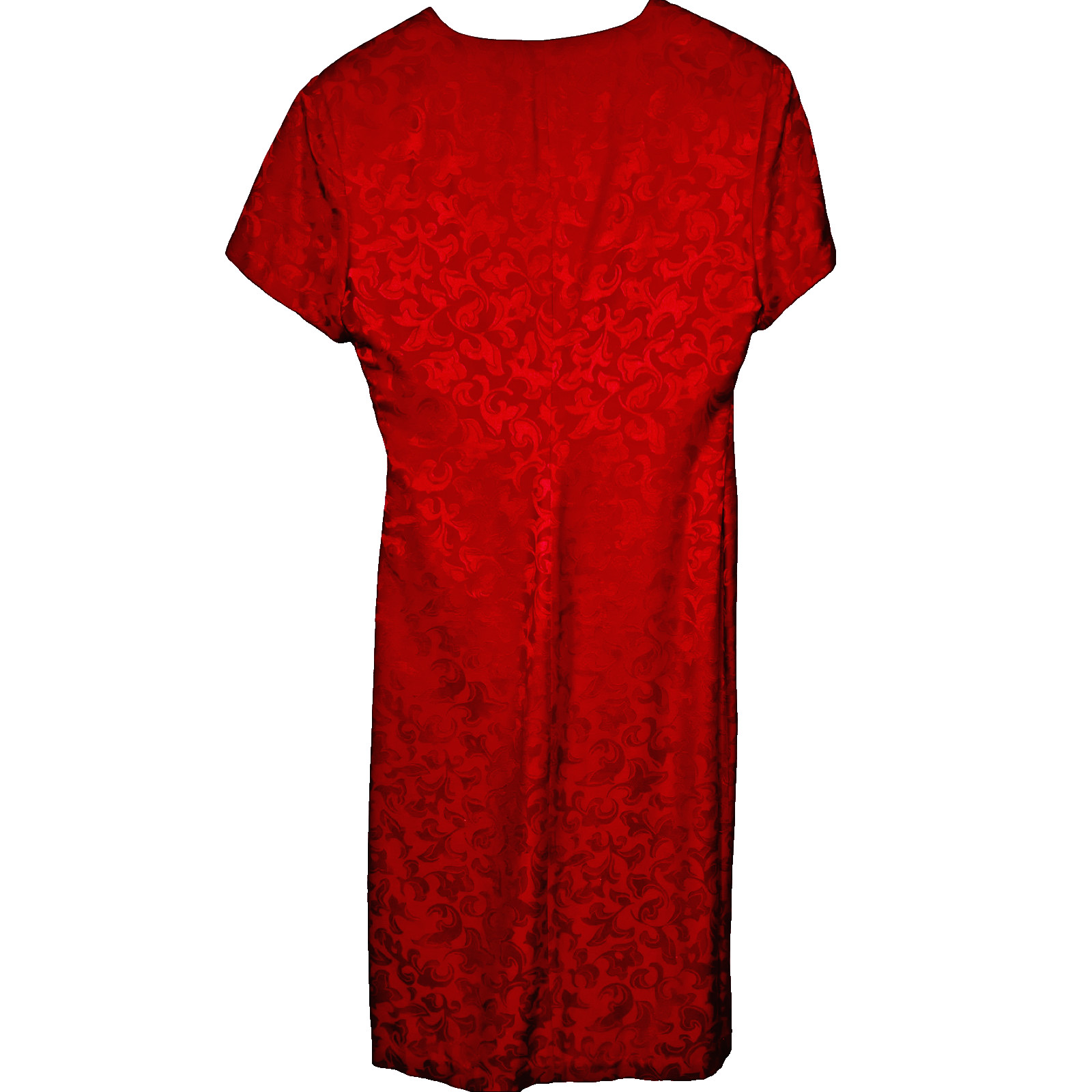 Hasting Smith Vtg Silk Dress 12 Red Jacquard Shoulder Pads 90’s Christmas Party