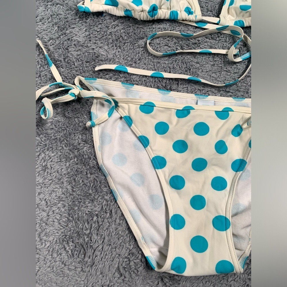PINK Victoria’s Secret RARE Y2K blue Polka Dot Bikini Set M/L