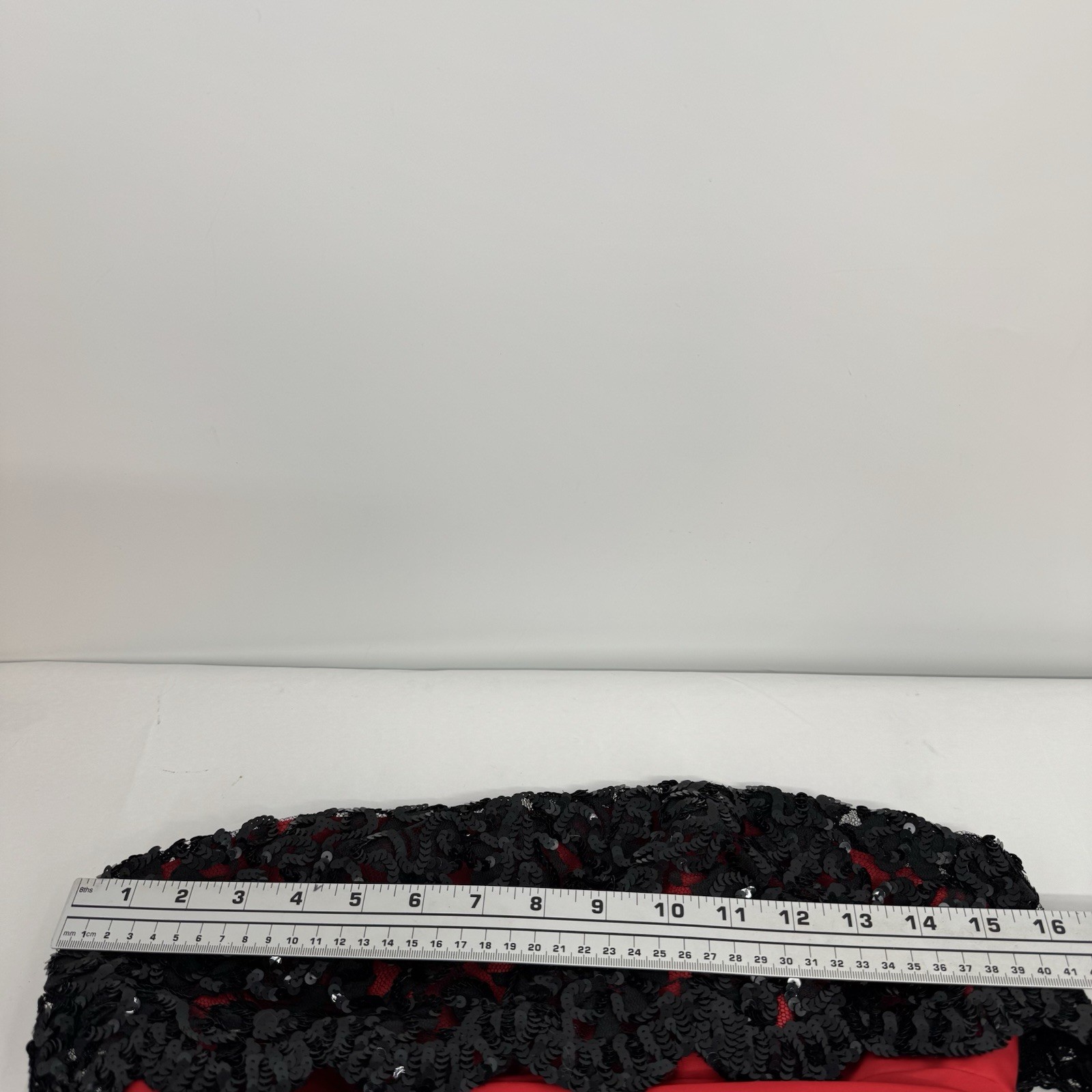 Vintage Mike Benet Formals Ball Gown Size 12 Red/black Sequins