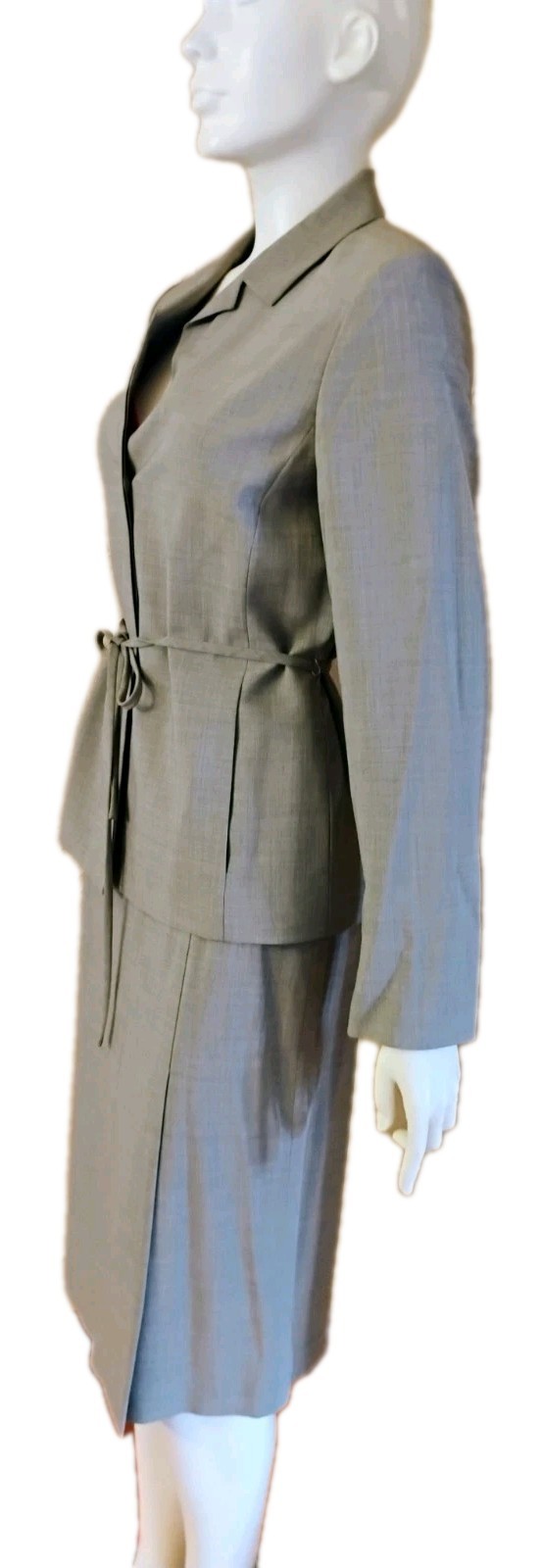 VTG 1990’s „Brooks Brothers” Slate Grey 100% Wool Skirt Suit 4-6