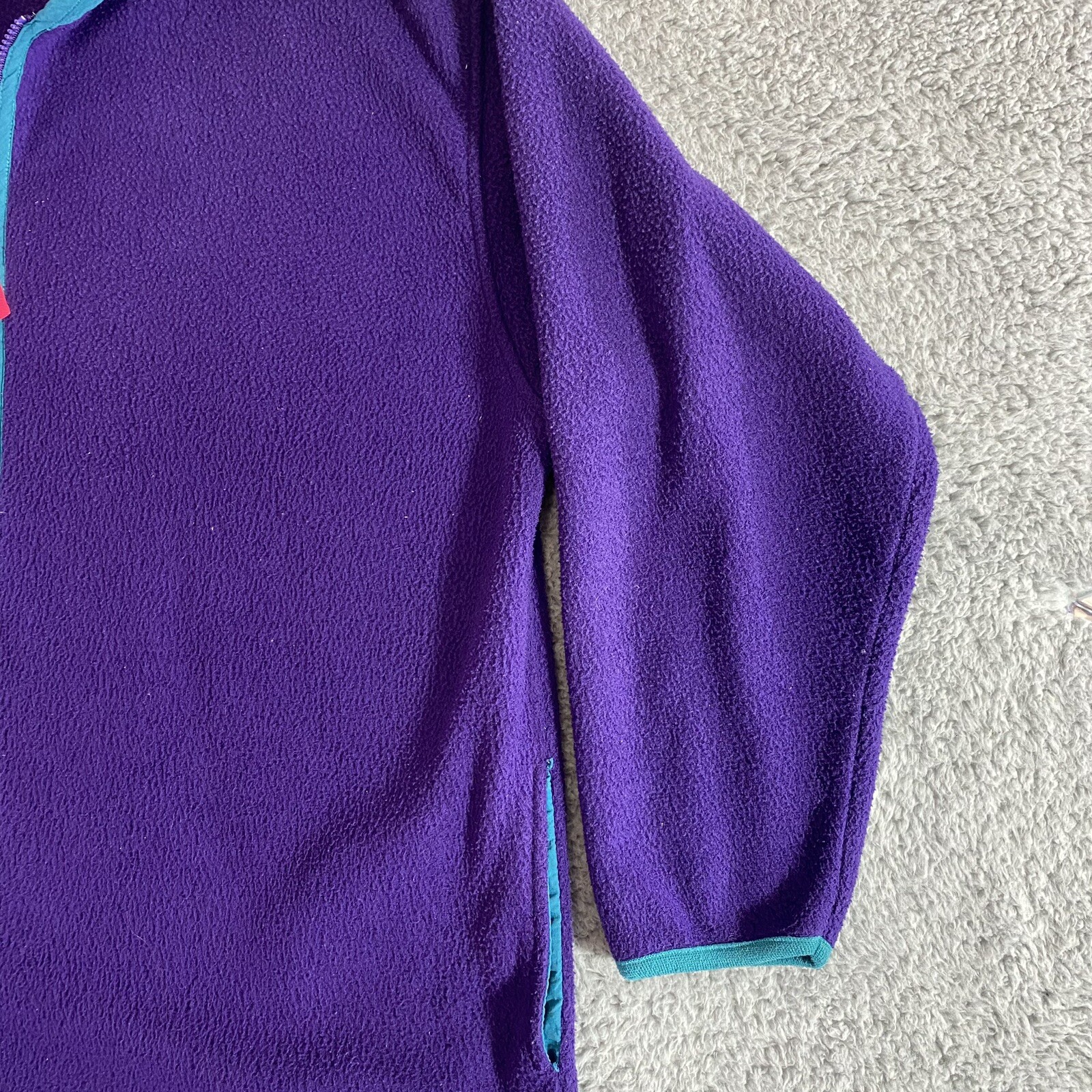 Vintage 90’s Venezia Vitale Fleece Jacket Women’s 14/16 Purple Pink Blue Zip