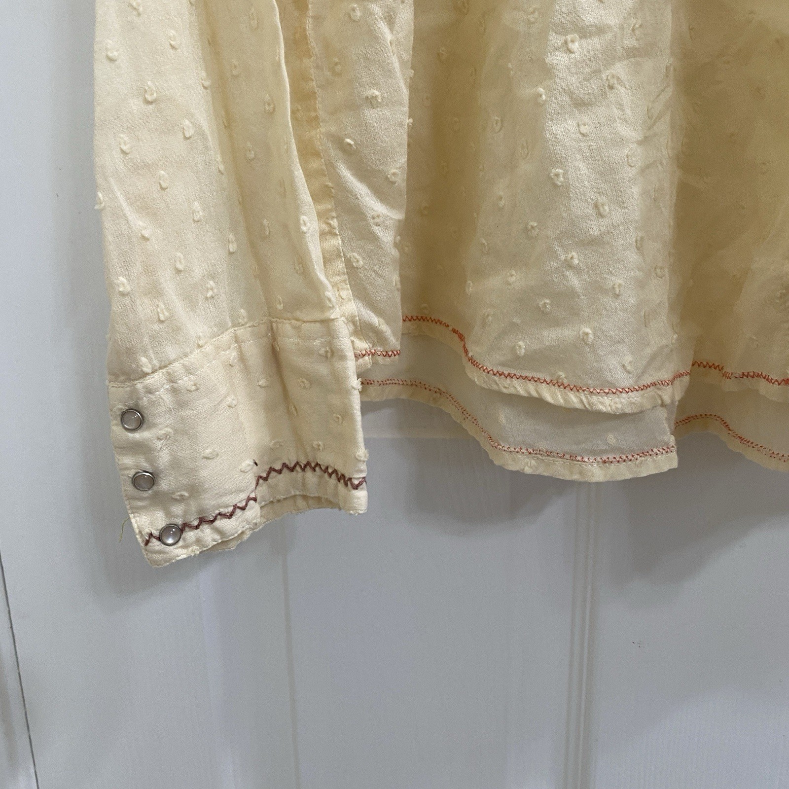 Vintage PINCH Embroidered Western Shirt 2X Yellow Cowgirl Coastal Cowboy Boho