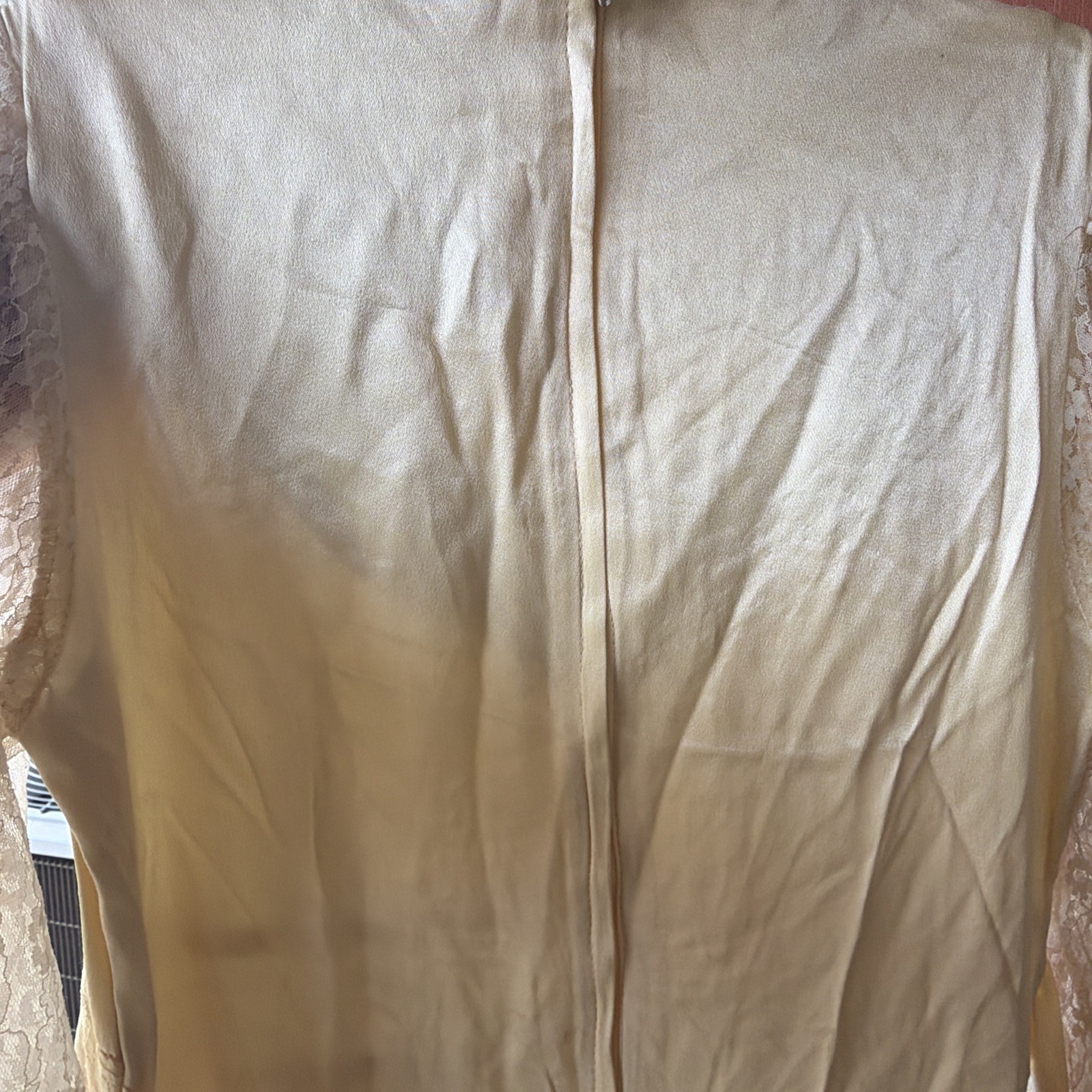 Vintage 1970’s Gunne Sax Satin & Lace DRESS GOWN Prairie Boho Style Size 11