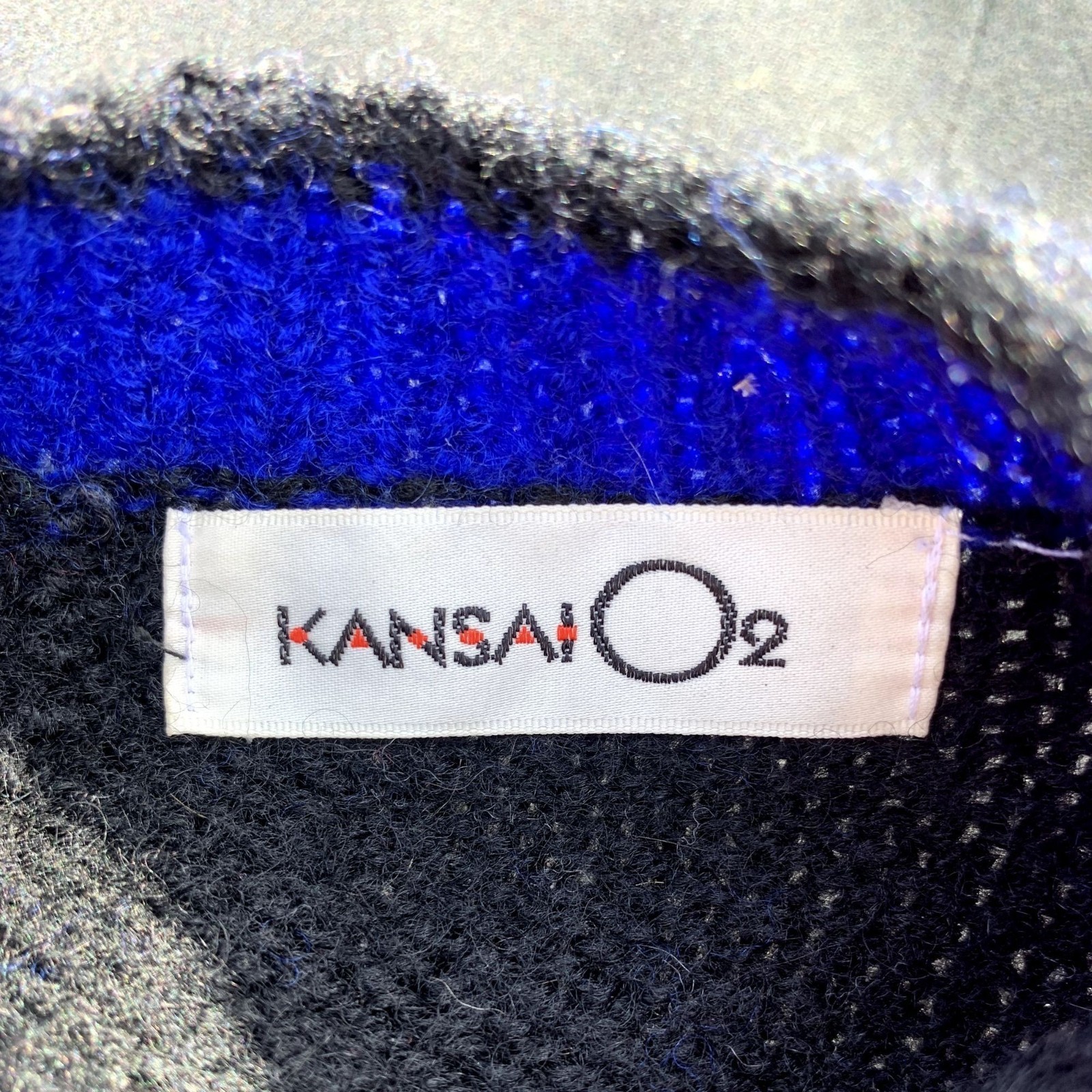 Kansai O2 Vintage Kansai Yamamoto Beaded Cape Dickie Black Blue