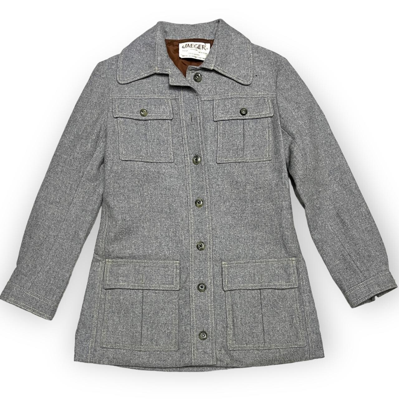 Jaeger London Vintage 90s WOOL Luxury Designer Pea Coat Jacket – Small
