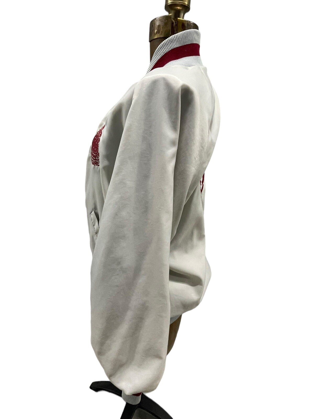 Florida Power Team Progress Vintage Coaches Jacket White Red Nylon Medium 70’s