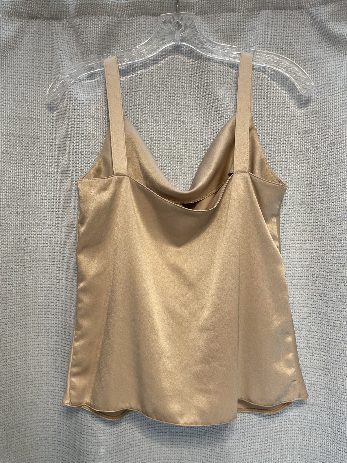 Vtg Caron Chicago Slip Skirt Camisole Blouse Top Sz 10 Champagne Gold USA Made