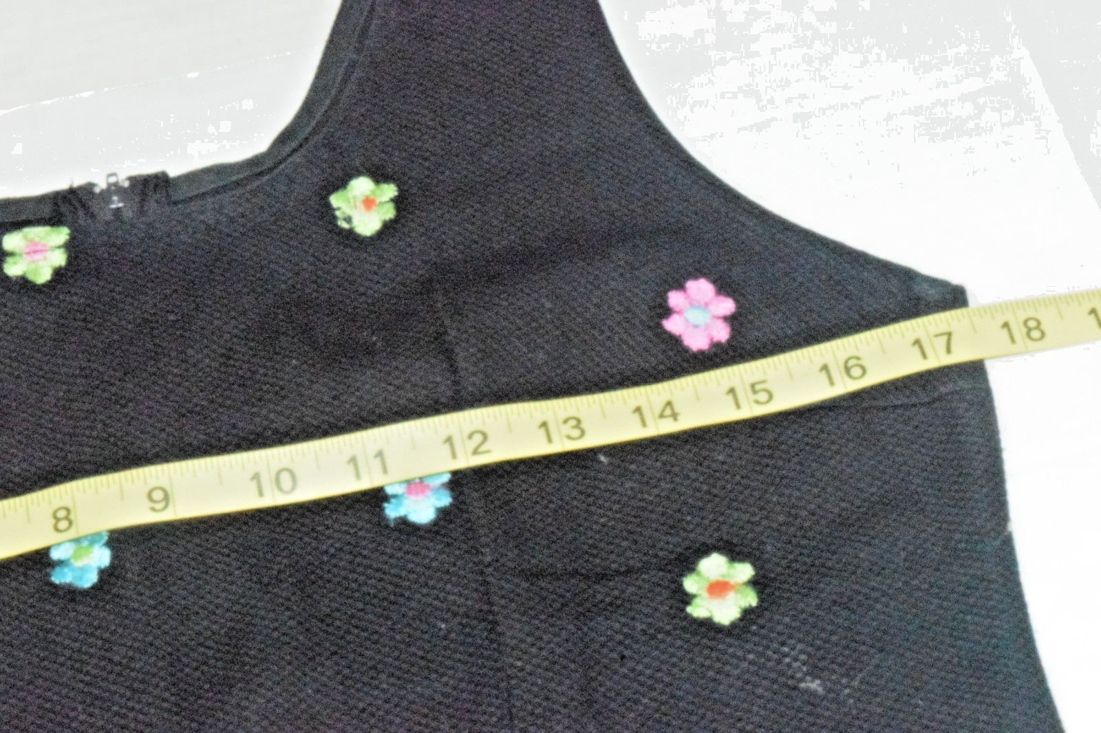 Vintage Dress Size 10 90s Boulevard De Paris Embroidered Daisies Made Qatar