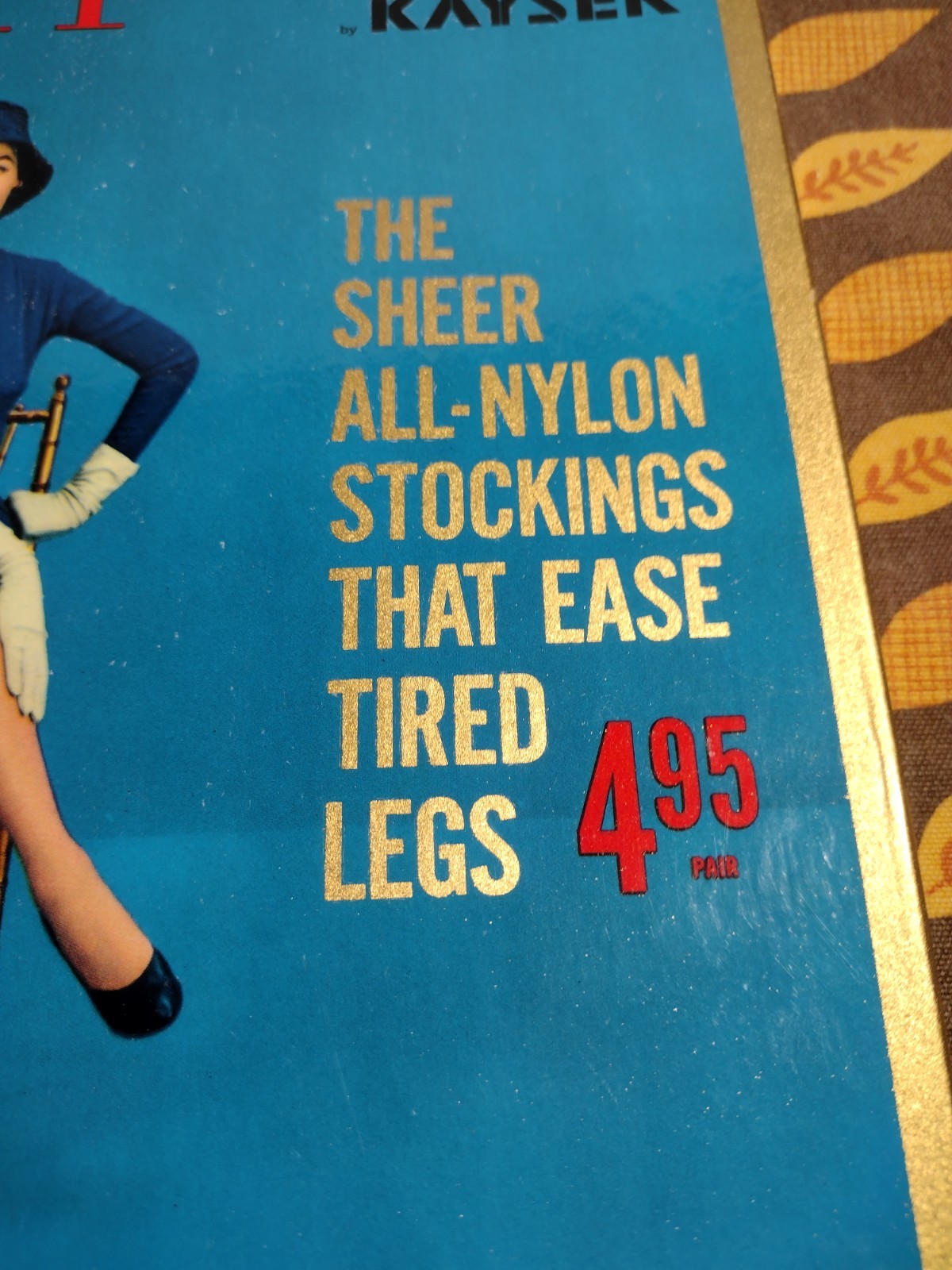 Supp Hose by Kayser Roth Glamour 100% Nylon Stockings S1 Tall Royal 10.5-11 L #2