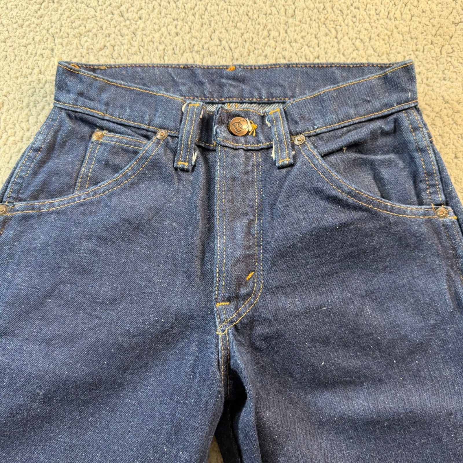 Vintage Dee Cee Brand Western Jeans Womens 24×31 Straight Leg Dark Denim USA