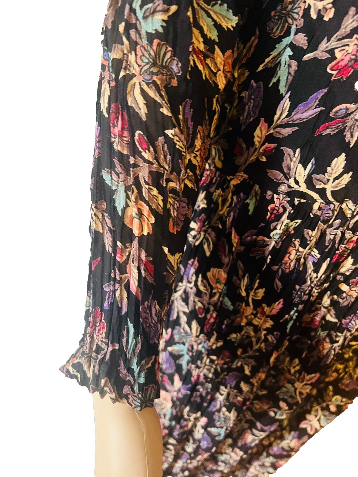 MINT Beautiful VTG Starina Floral Maxi Dress Cottagecore Whimsical Goth Medium