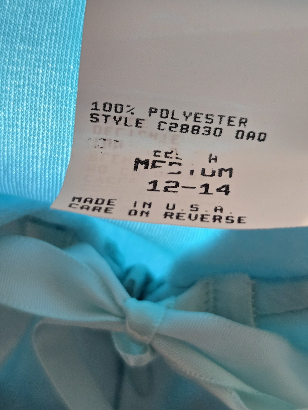 Vintage 1970s NWT Gilligan O’Malley Flannel Robe Prtl Zip Light Teal Sz M 12-14