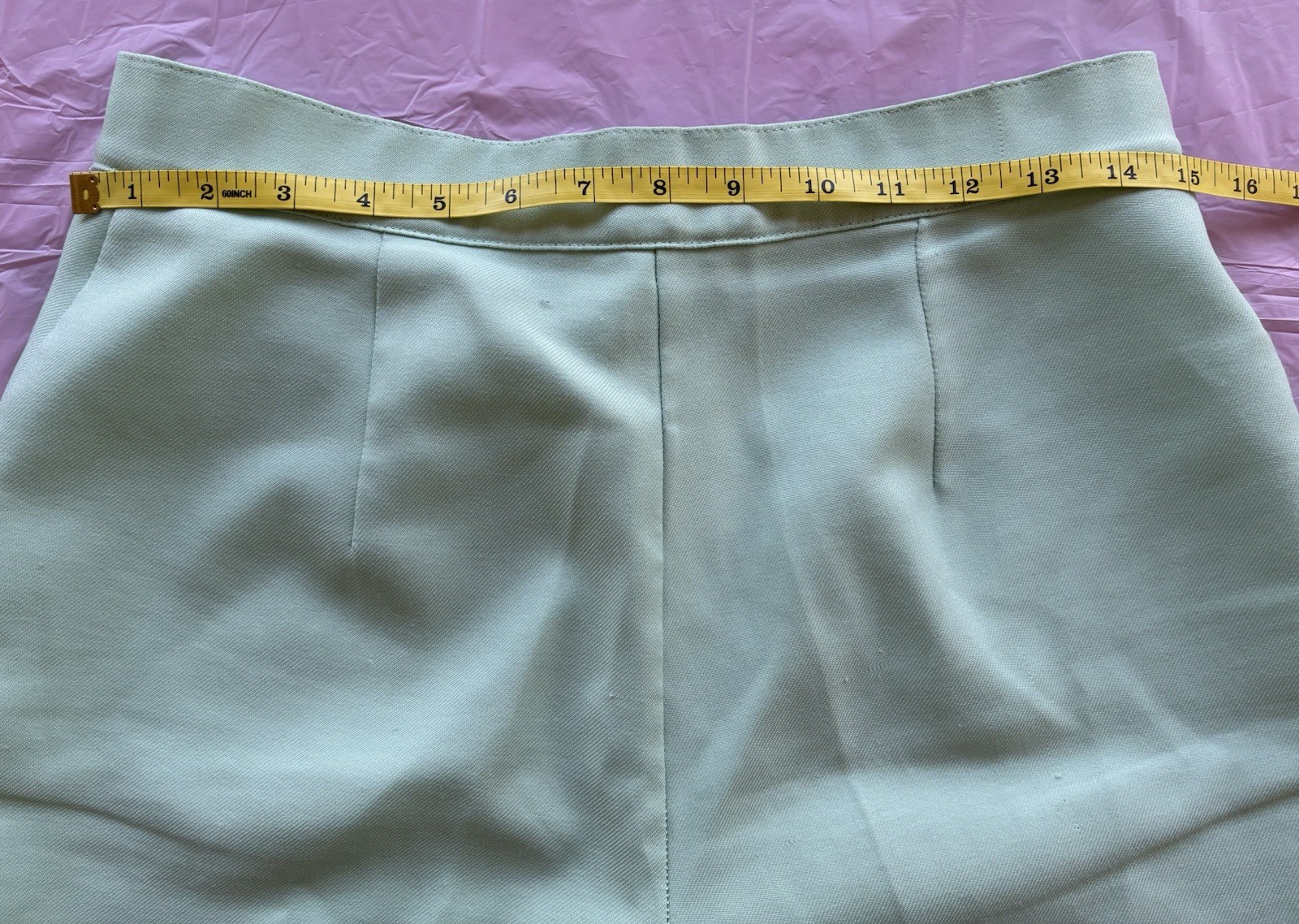 Vintage Stockton of Dallas Women’s Mint Green Bermuda Shorts 70s High Waist Sz L