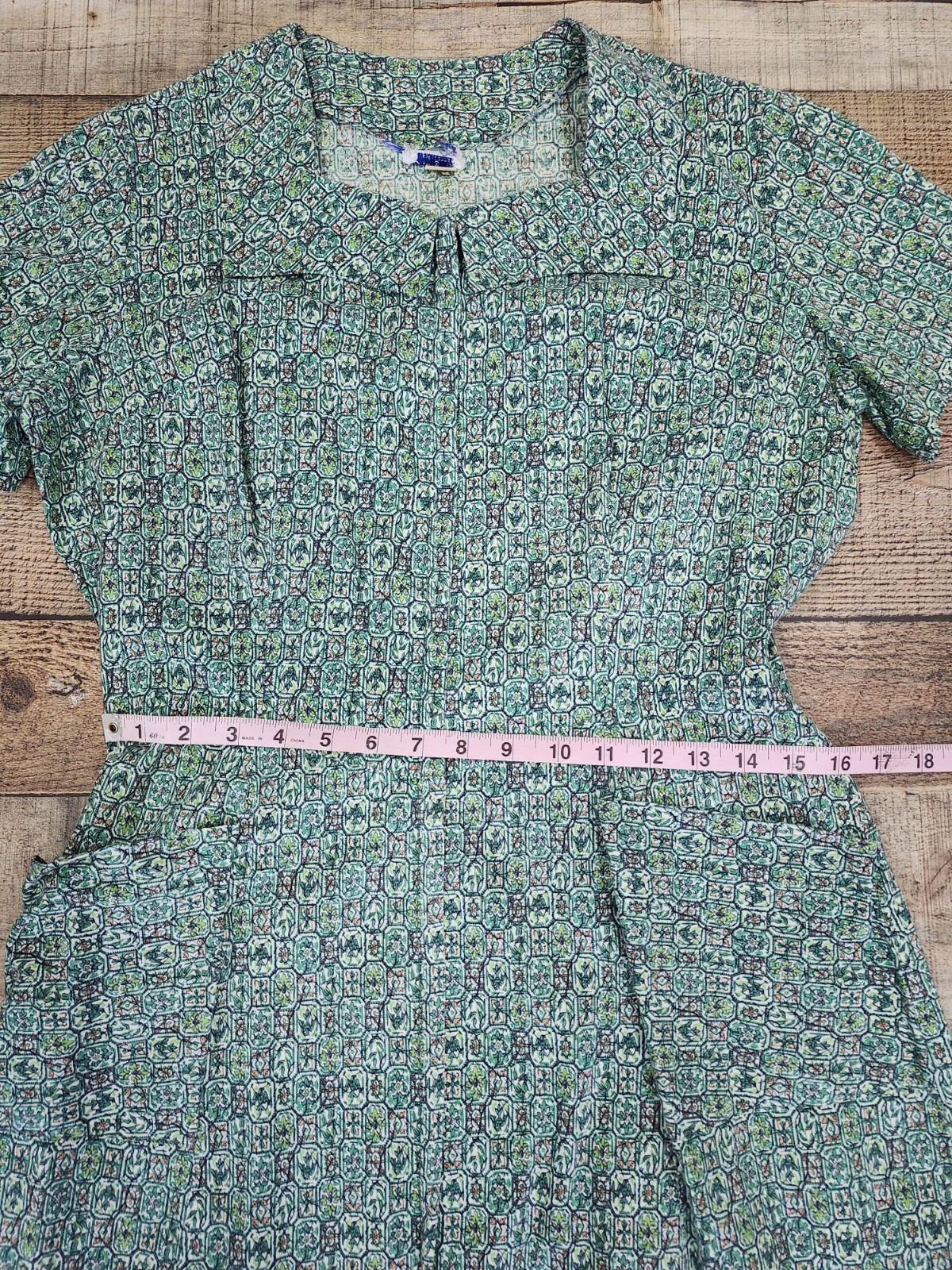 Vtg 50s Florence Mid Century Floral Dress Sz 18 Excellent Condition W Pockets