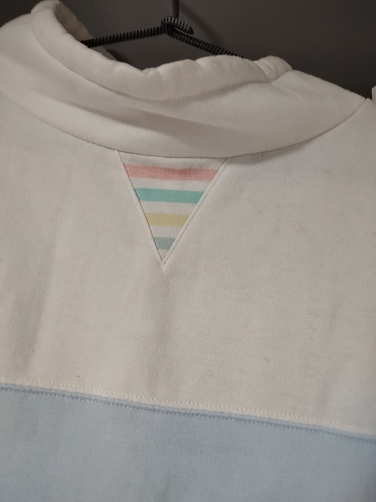Vintage Sweatshirt Pastel Block Pullover Turtleneck Large Energies Bi Currants