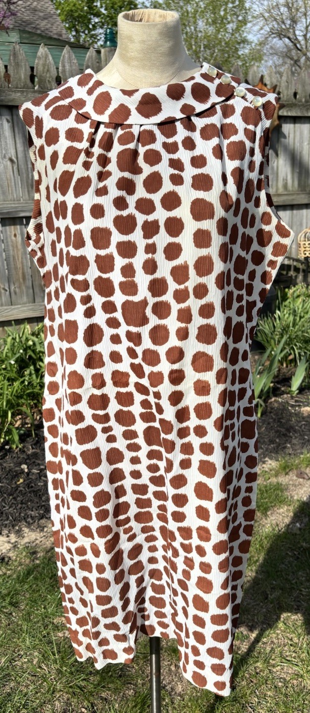 VTG 60s Mod Shift Mini dress Sz L Retro Go Go Mod Cay Artley 40x38x48″
