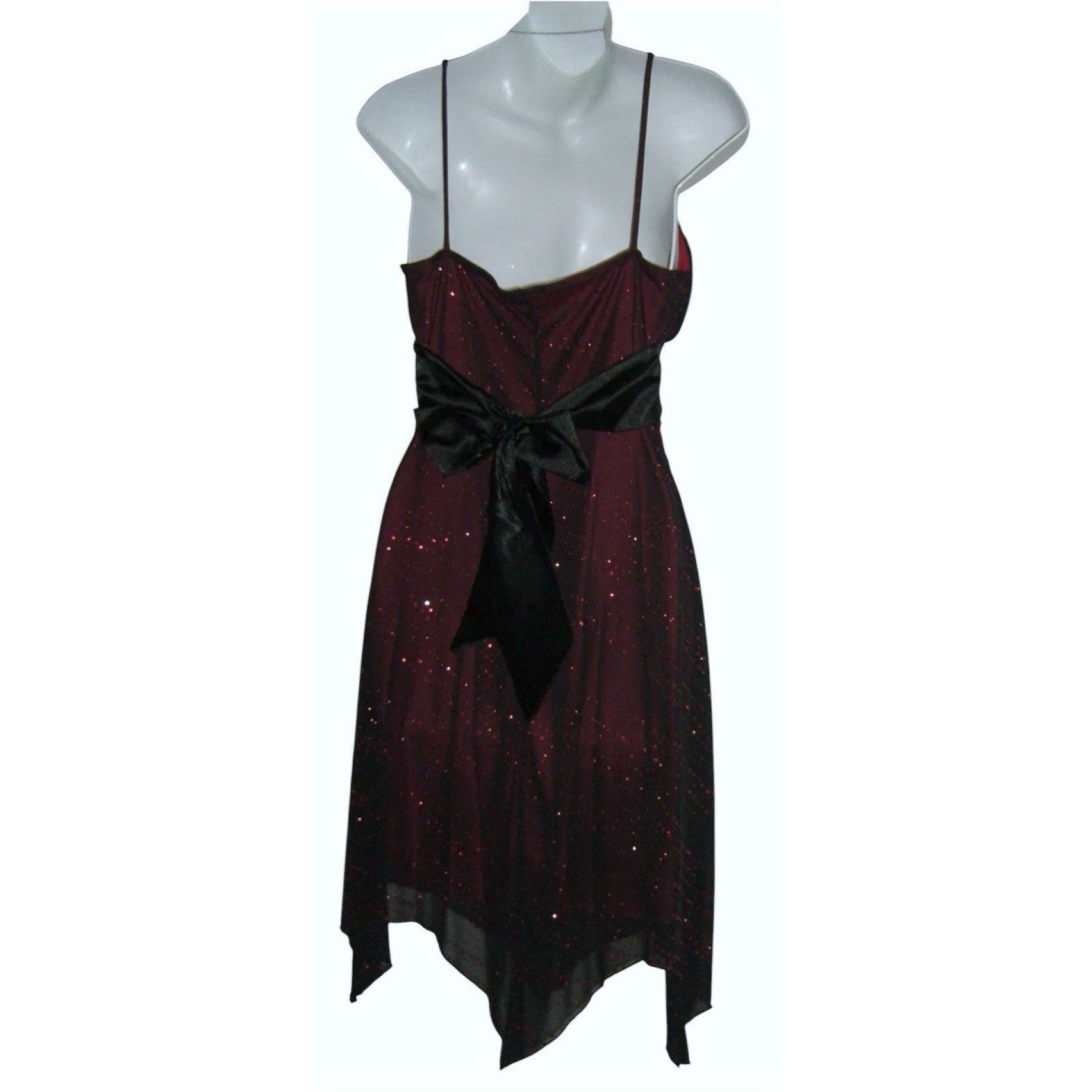 Taboo Dress Vintage 90’s Black Red Mesh Glitter Fairy Goth Whimsigoth y2k Witchy
