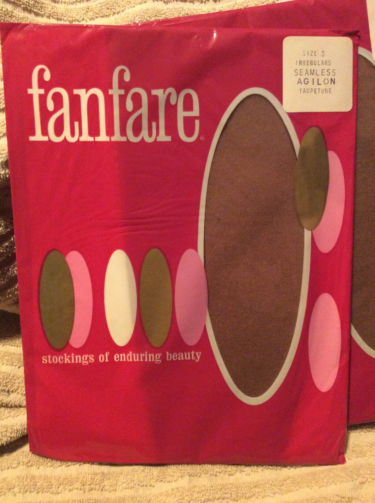 Vintage fanfare nude thigh high syockings various colors size 3