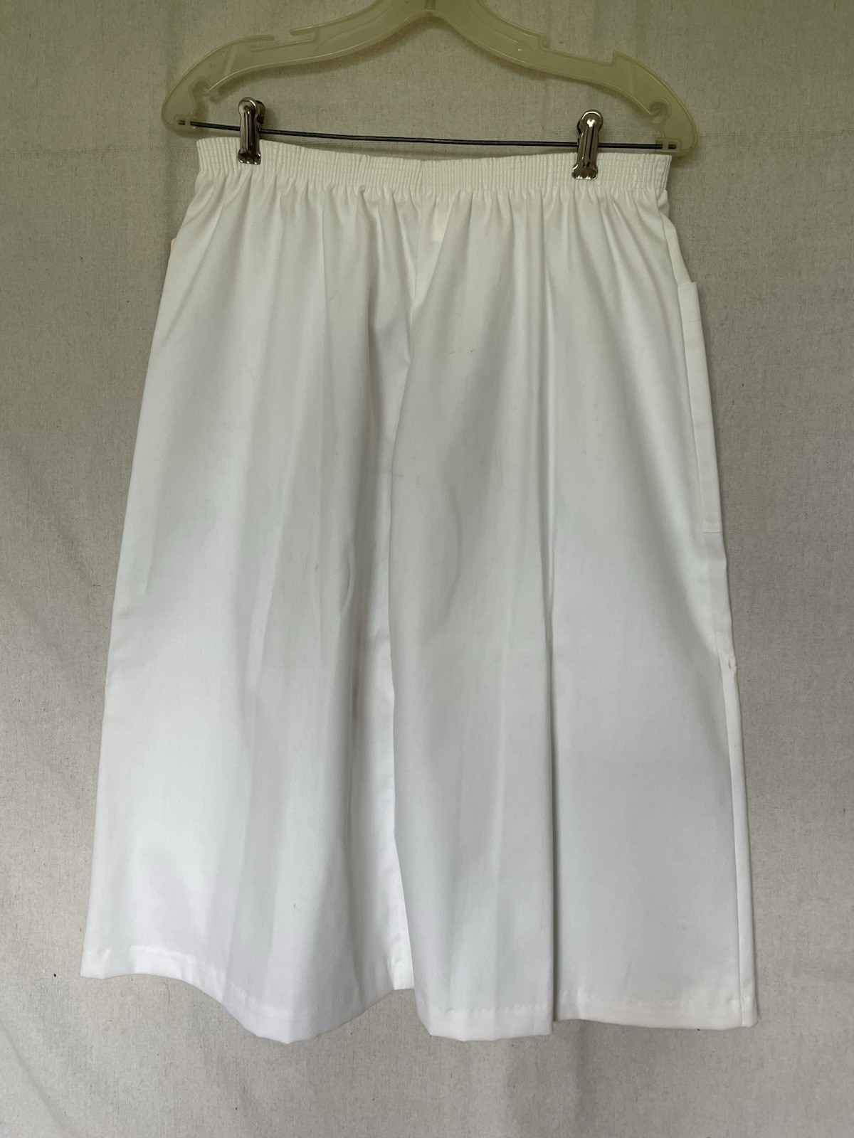 Katie Brooke VTG Skirt NWT White With Patch Pockets Size L Made in USA 1970’s