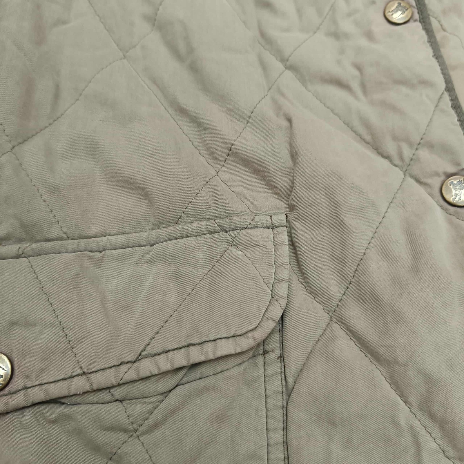 Burberry Vintage Quilted Women Jacket Nova Check Lining Khaki Size 36 US 46 EU