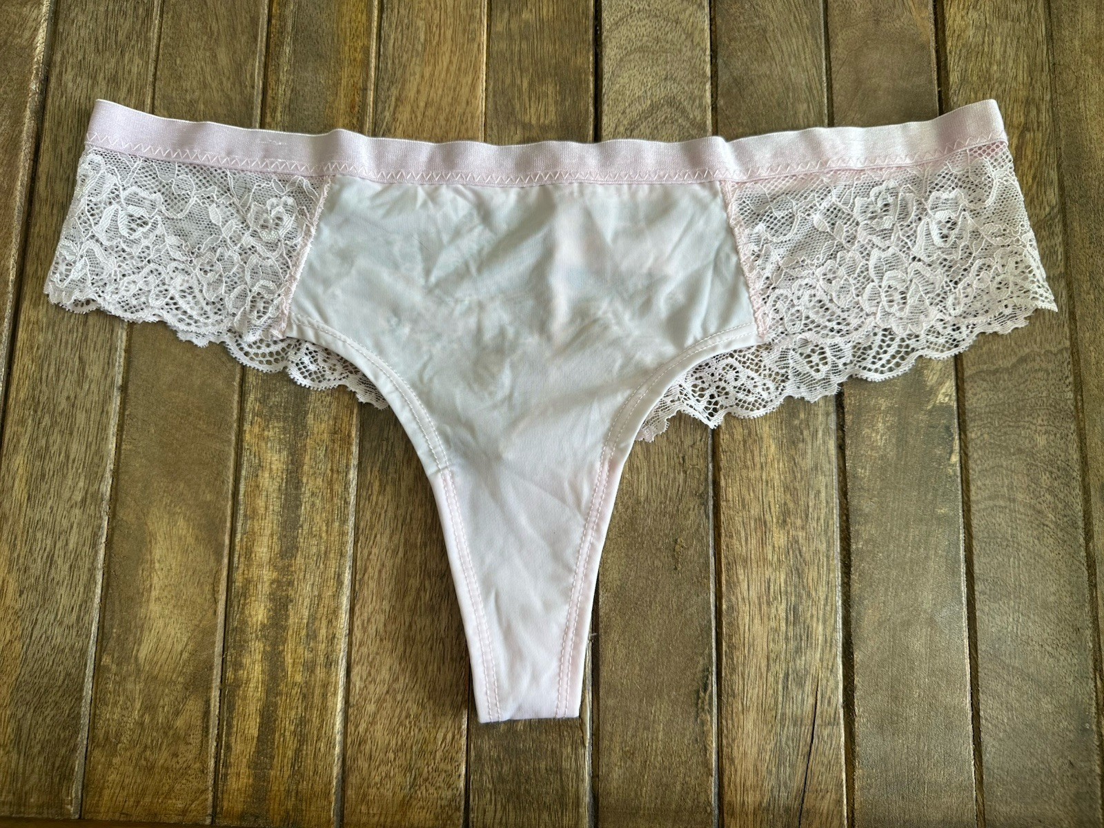 Vtg Sophie L Pink Hipster Lace Bikini Coquette Panties