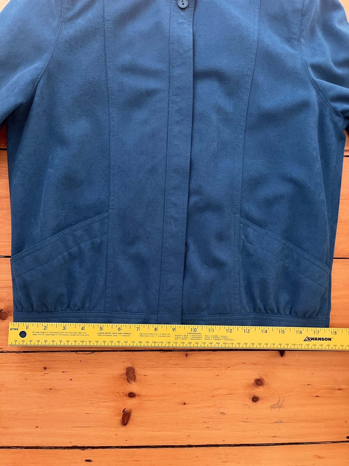 Vintage Faux Suede Teal 80’s/90’s Jacket Made in West Germany